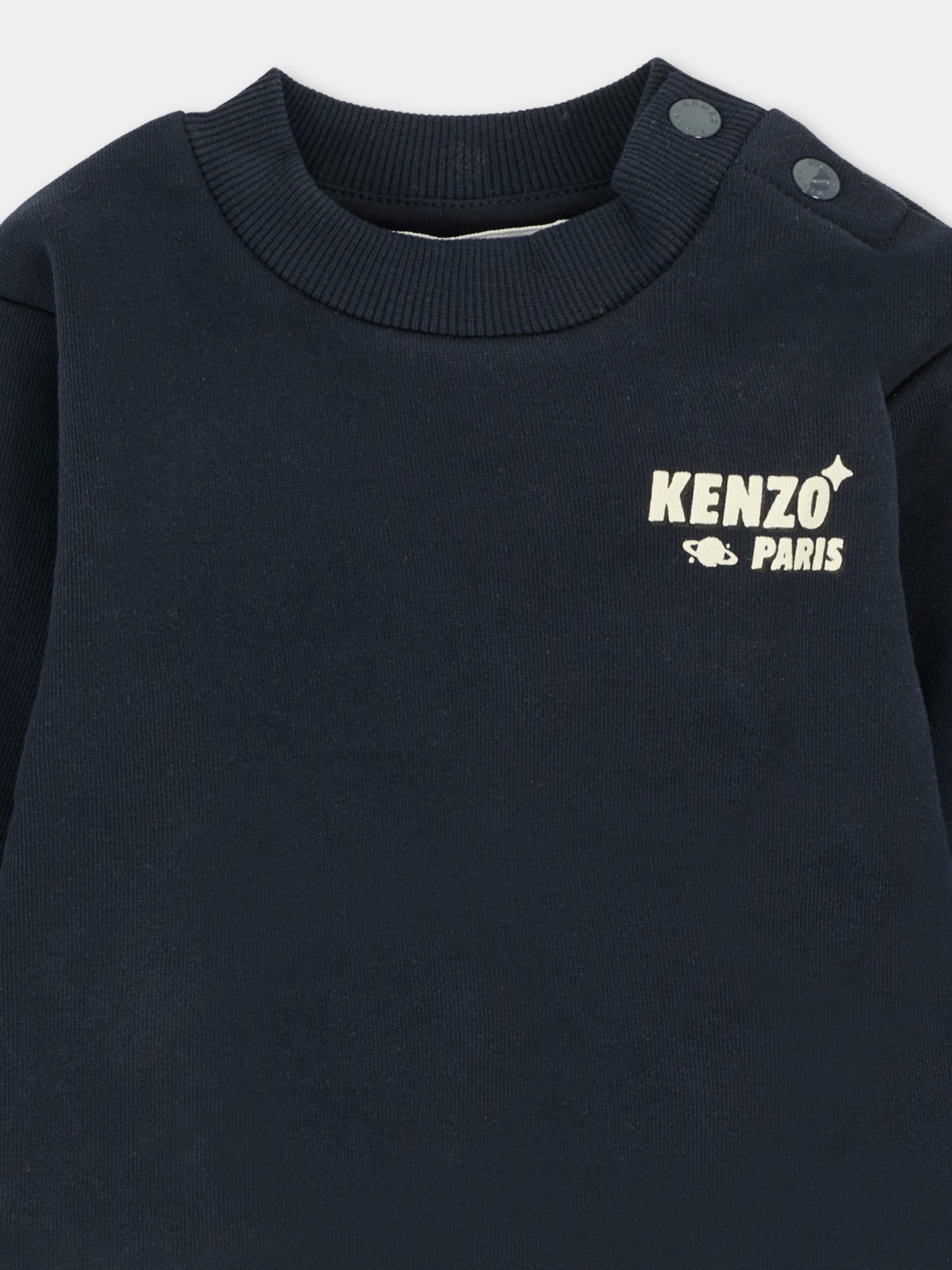 Felpa blu per neonato con tigre,Kenzo Kids,K61293 845