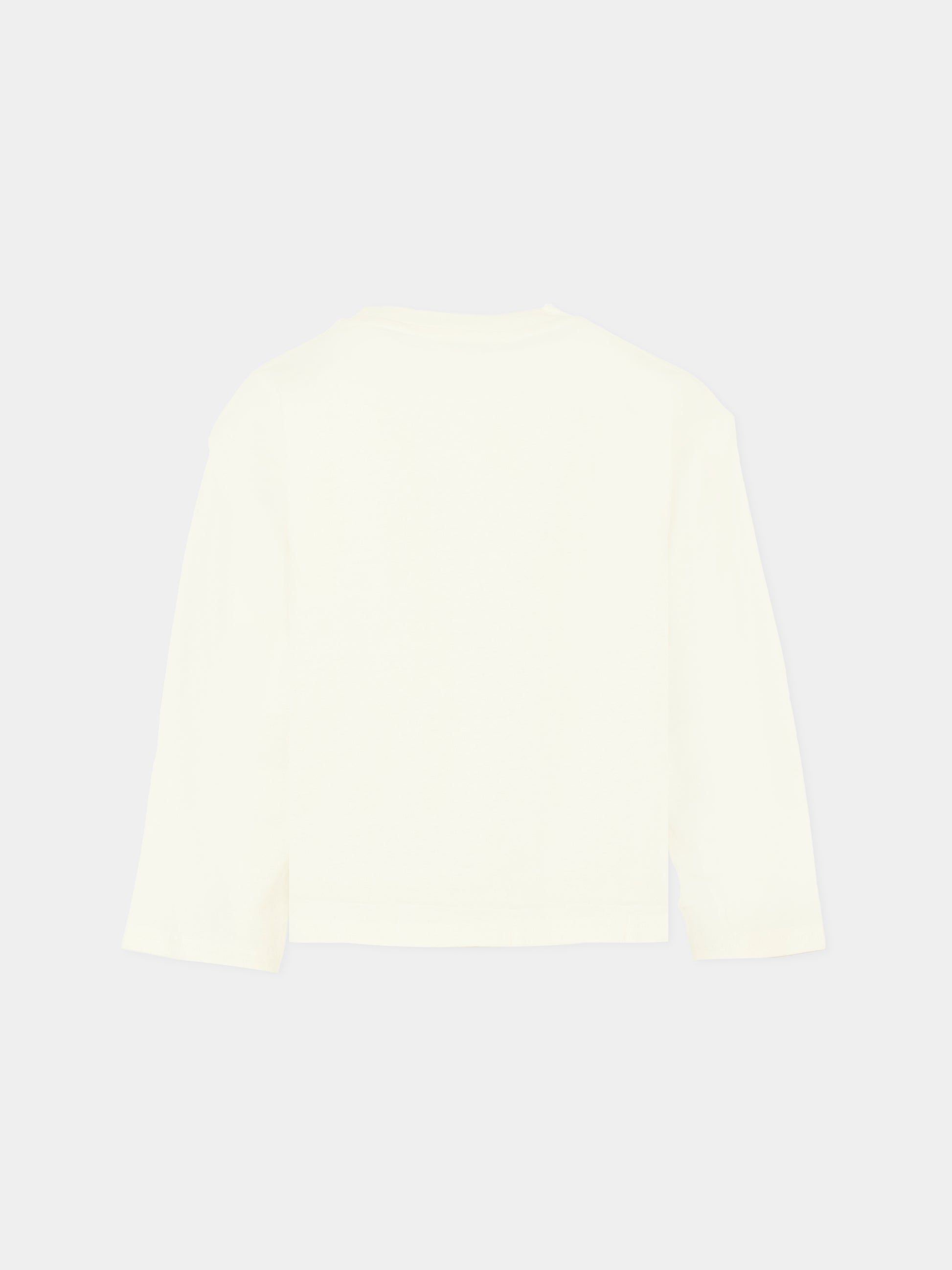 T-shirt bianca per bambino con tigre,Kenzo Kids,K61448 117