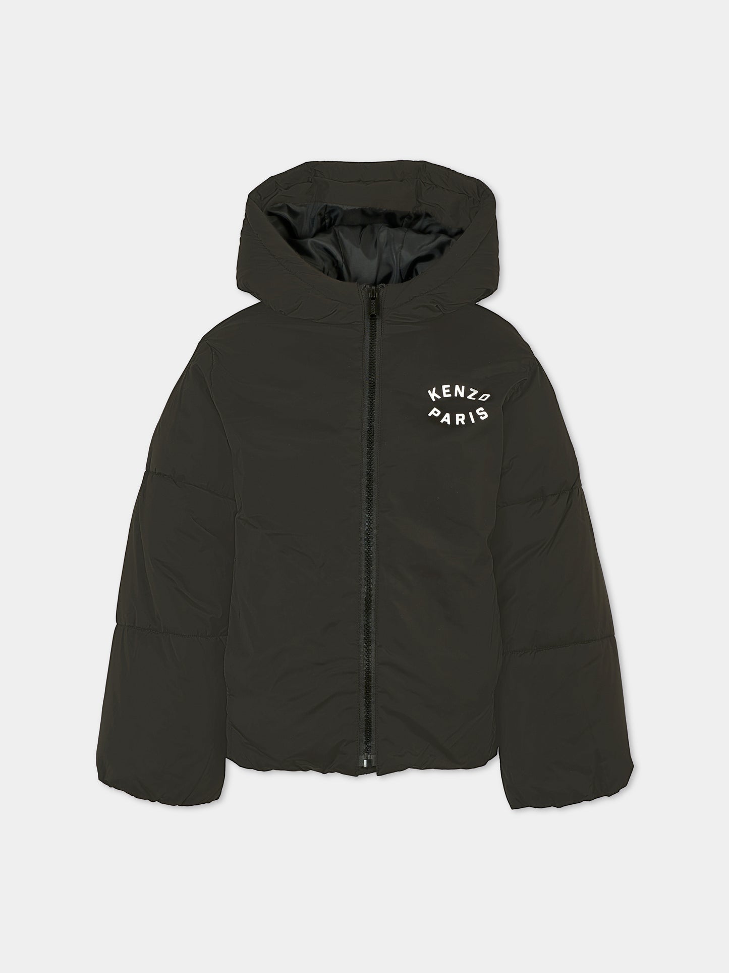 Piumino nero per bambini con Lucky Tiger,Kenzo Kids,K61461 095