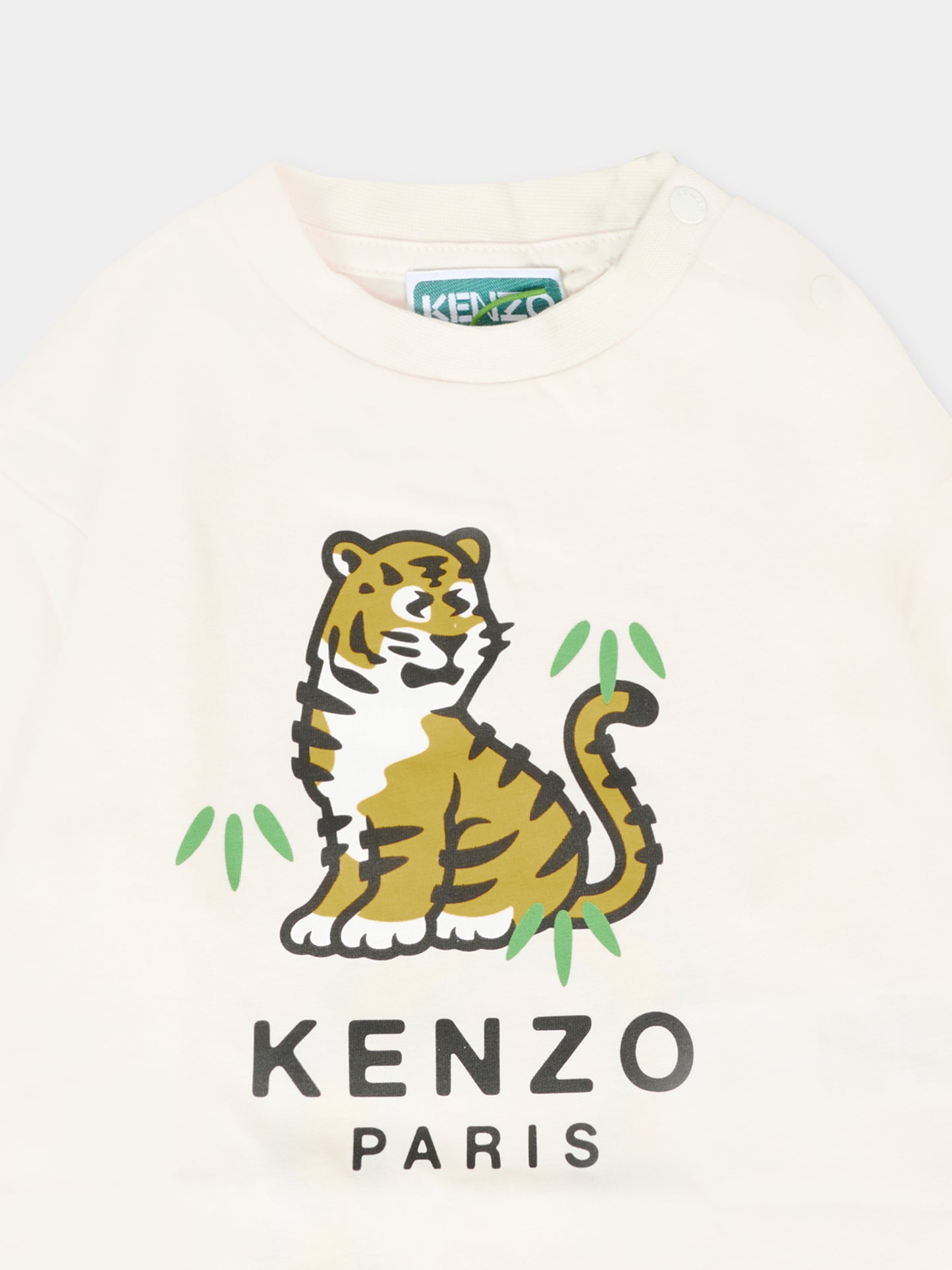 T-shirt avorio per neonati con Kotora,Kenzo Kids,K61501 117