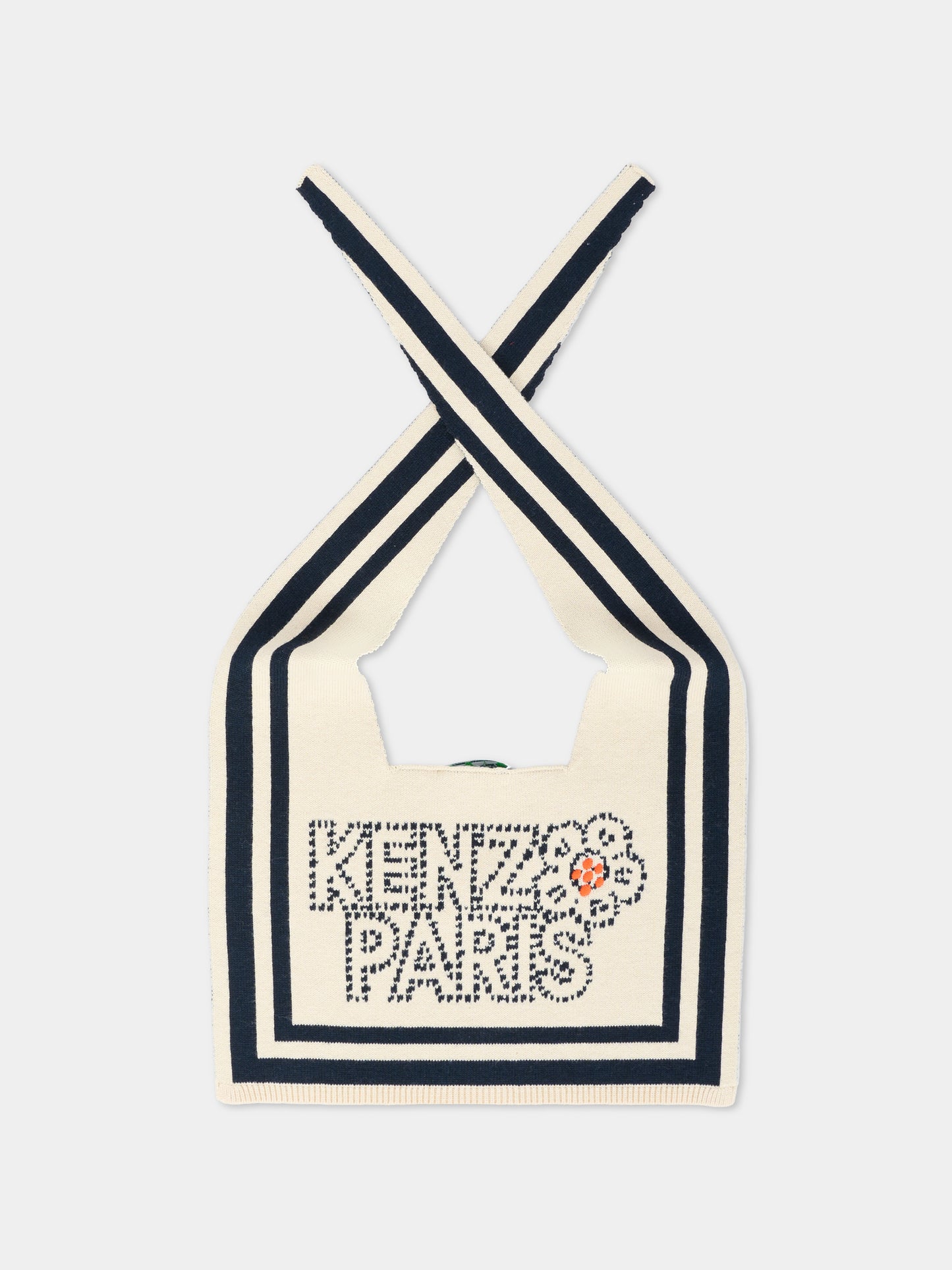 Sciarpa blu per bambina con logo,Kenzo Kids,K61573 21G