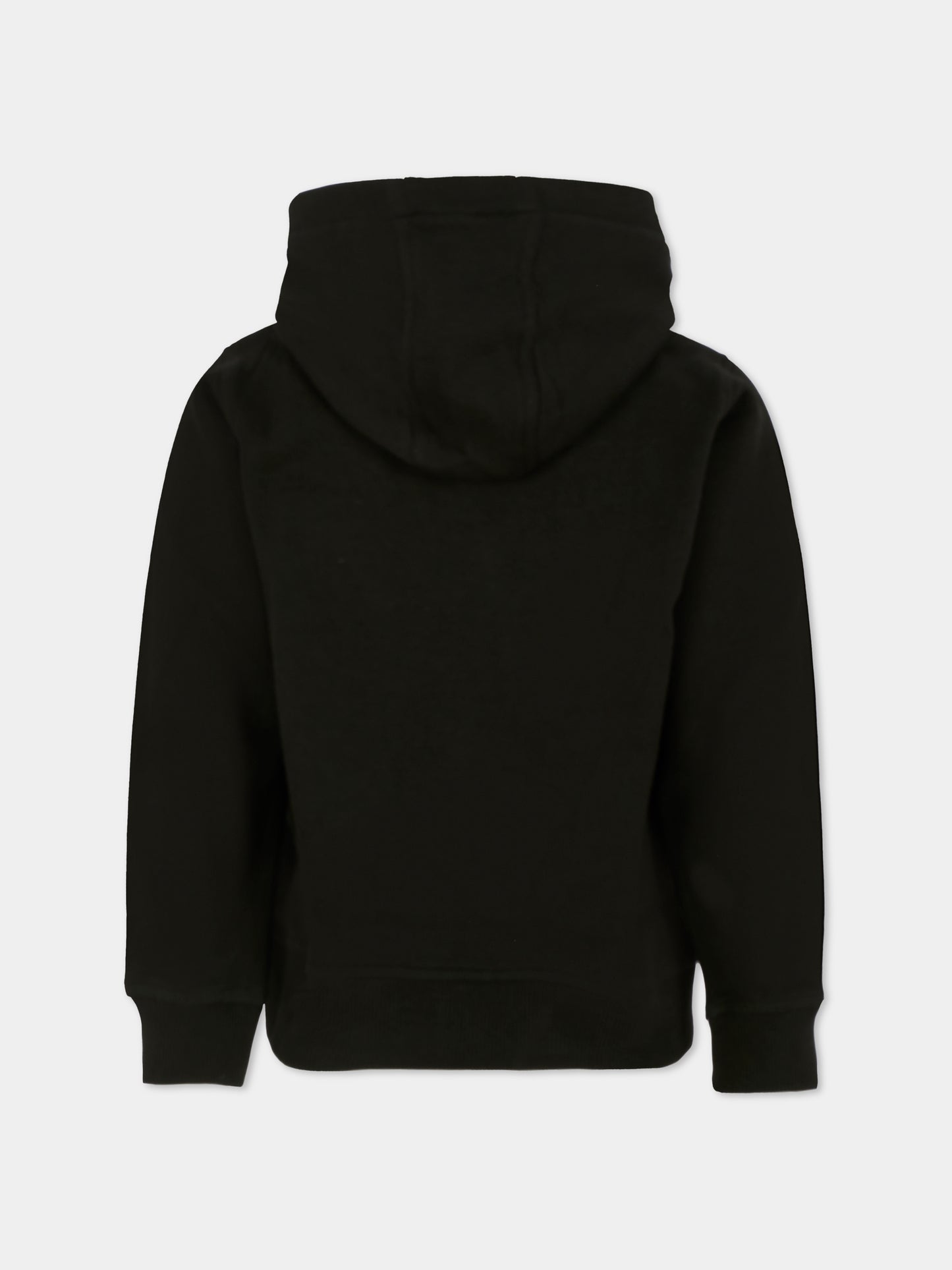 Felpa nera per bambino con logo grigio,Hugo,G00446 09B