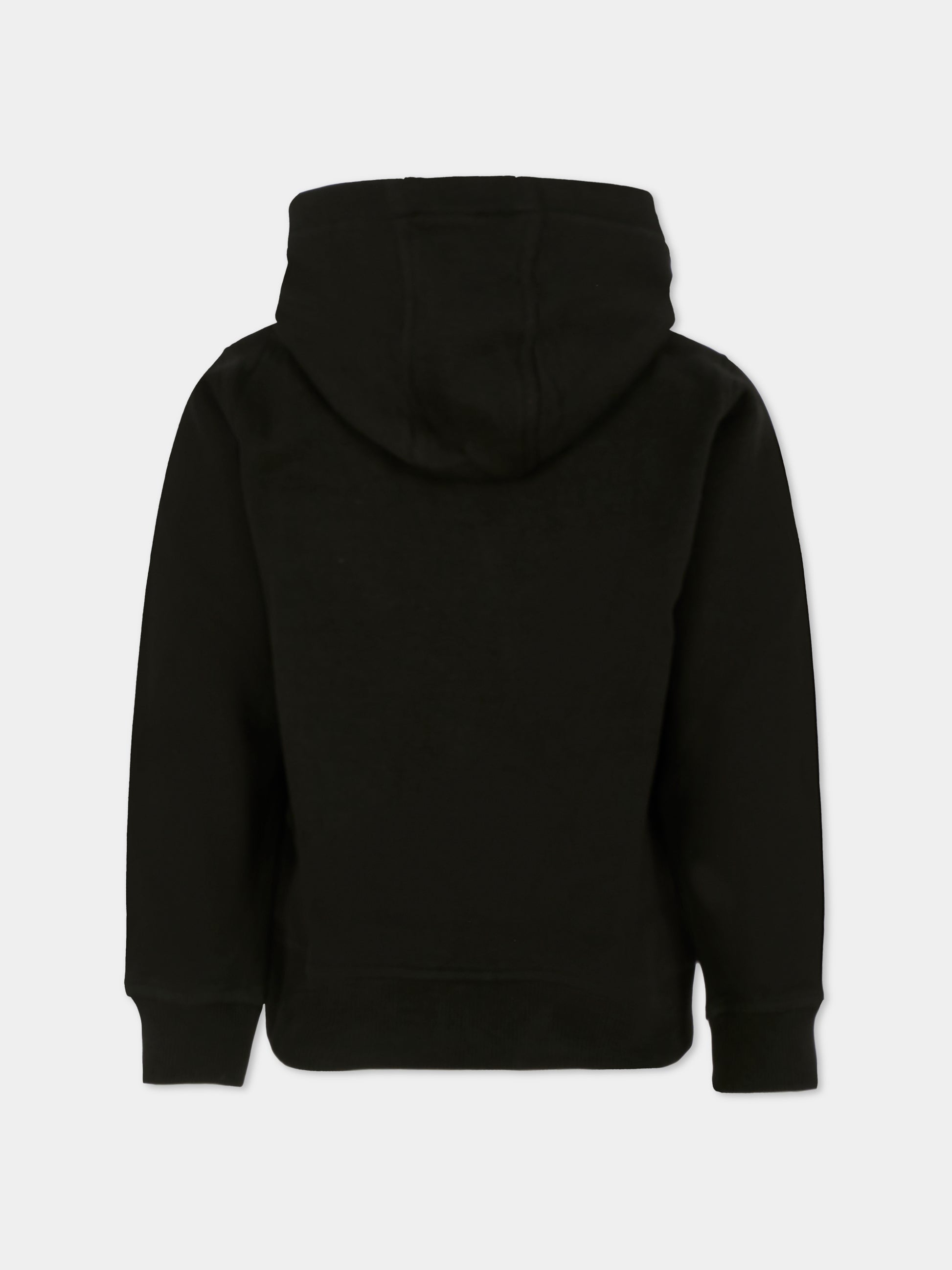 Felpa nera per bambino con logo grigio,Hugo,G00446 09B