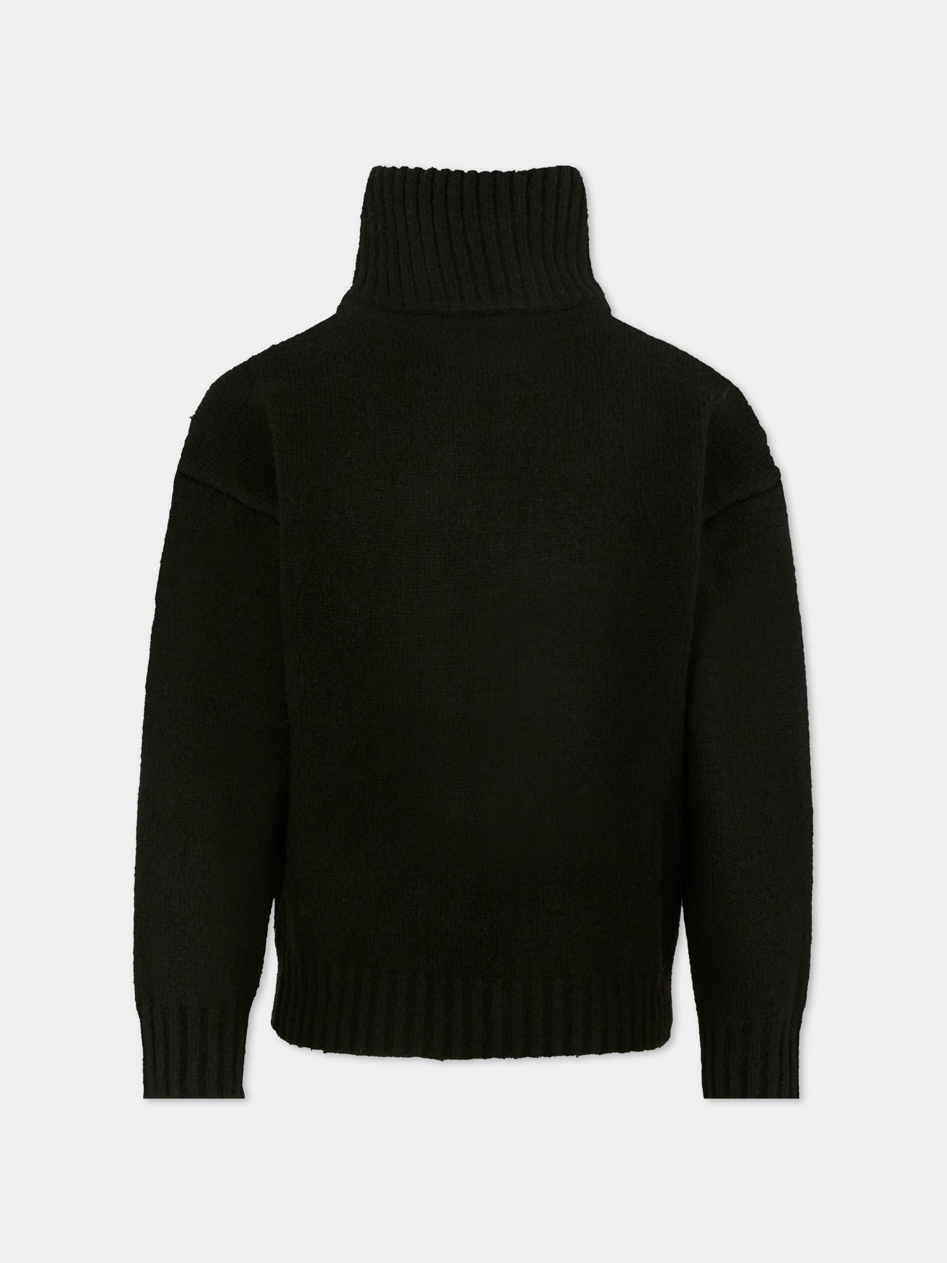 Dolcevita nero per bambino con logo,Hugo,G00455 09B