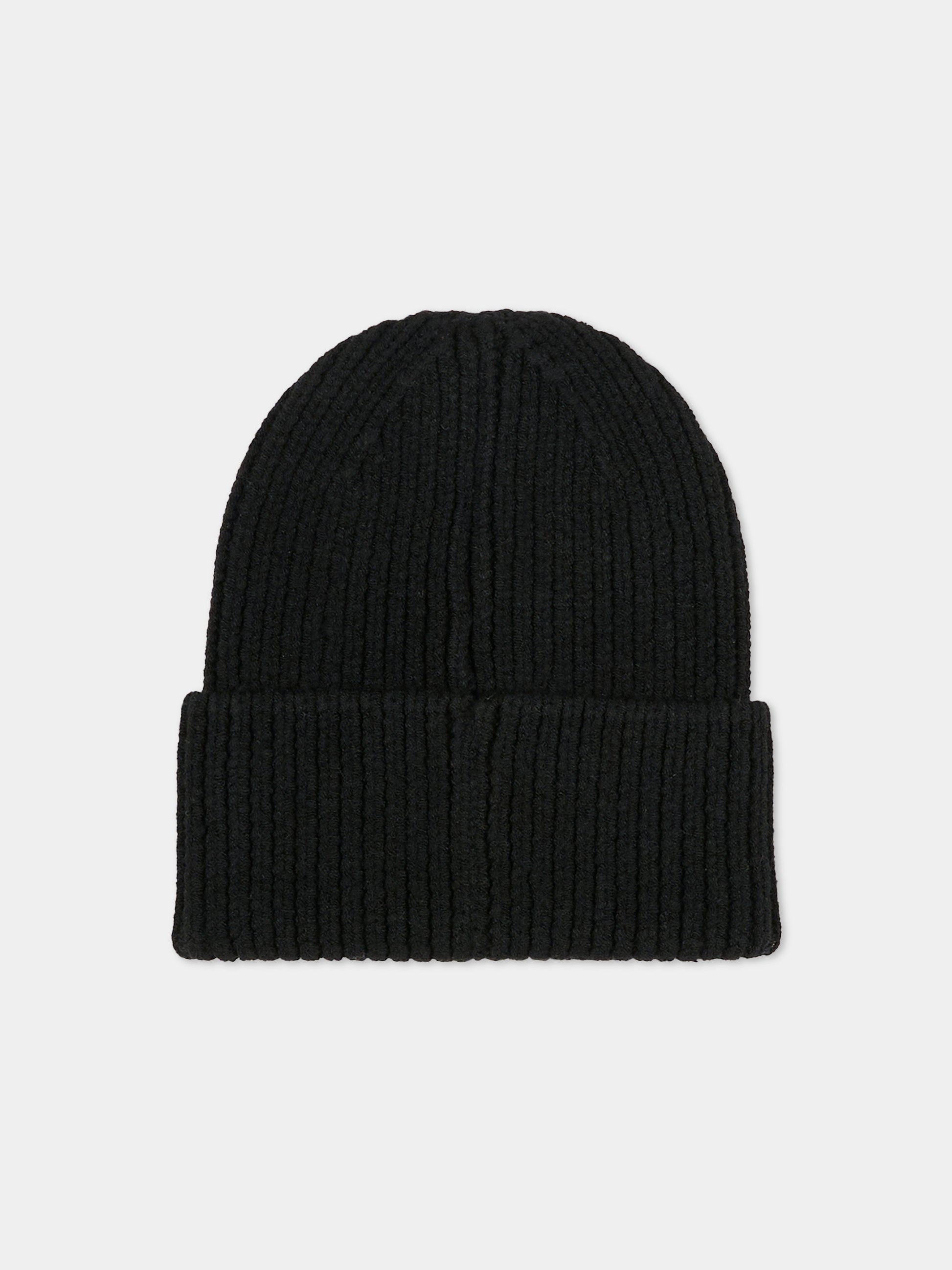 Berretto nero per bambino con logo,Hugo,G00545 09B