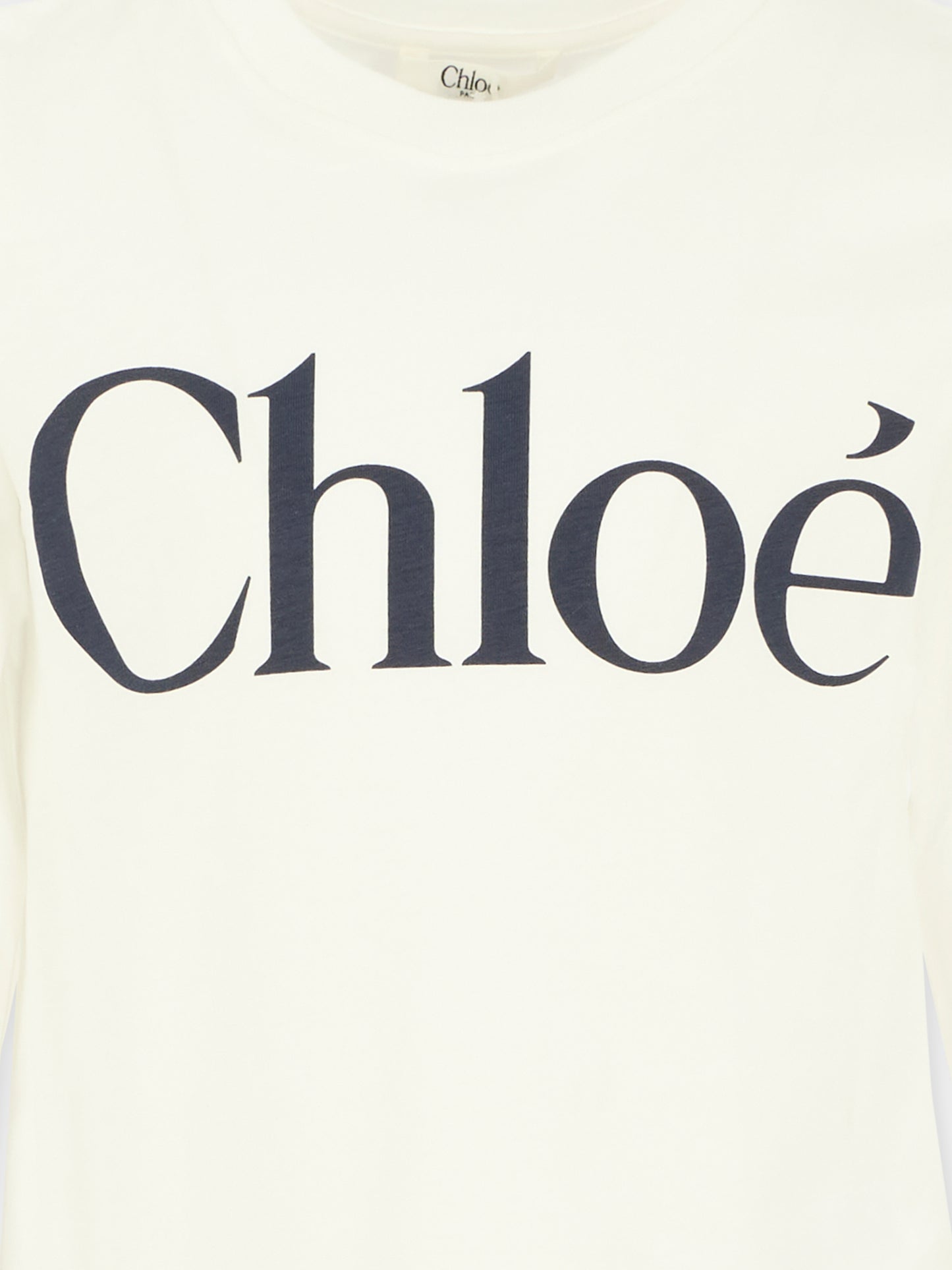 T-shirt bianca per bambina con logo,Chloé Kids,C20650 117