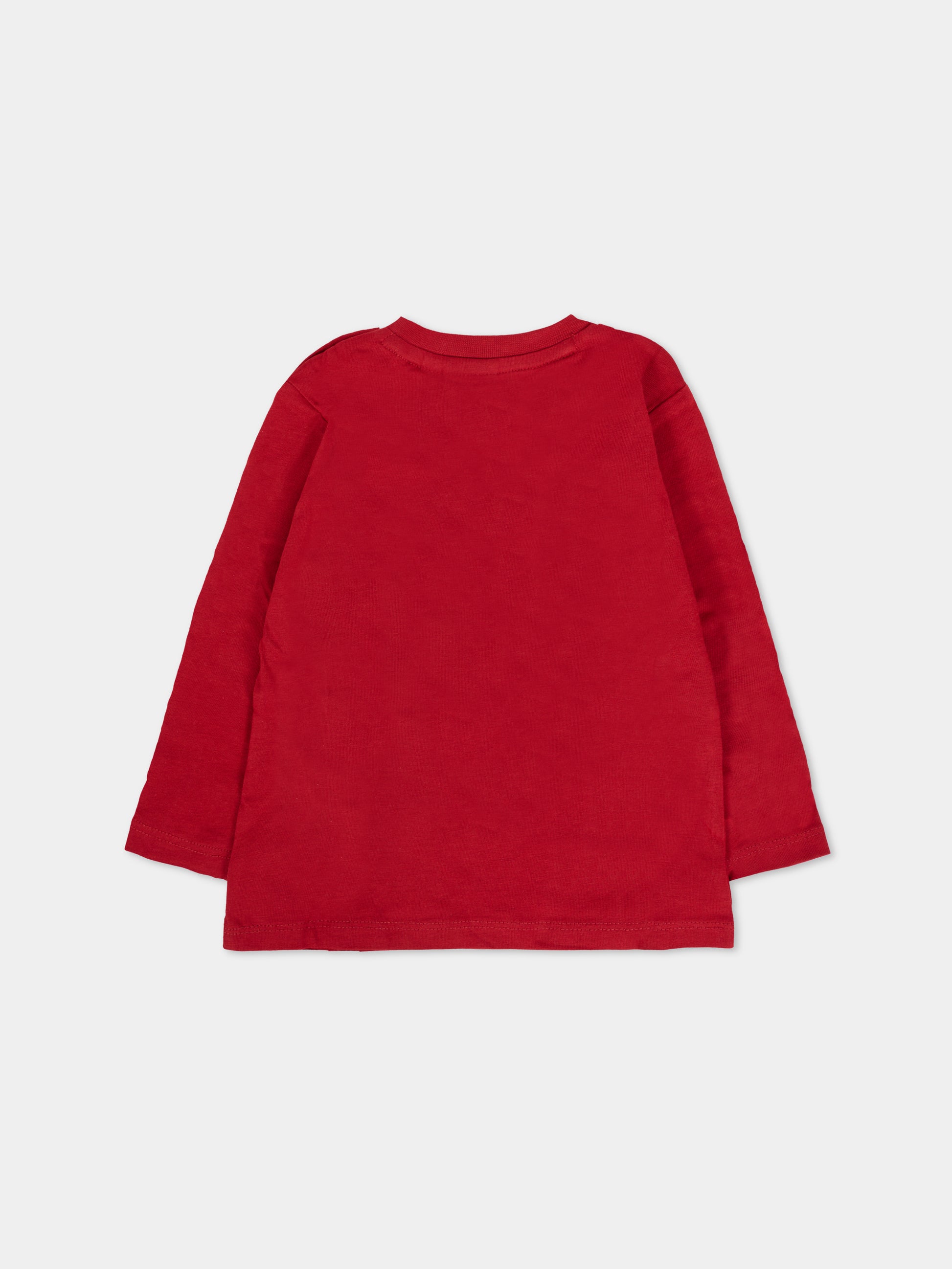 T-shirt rosso per neonato con logo,Boss,J52463 96D