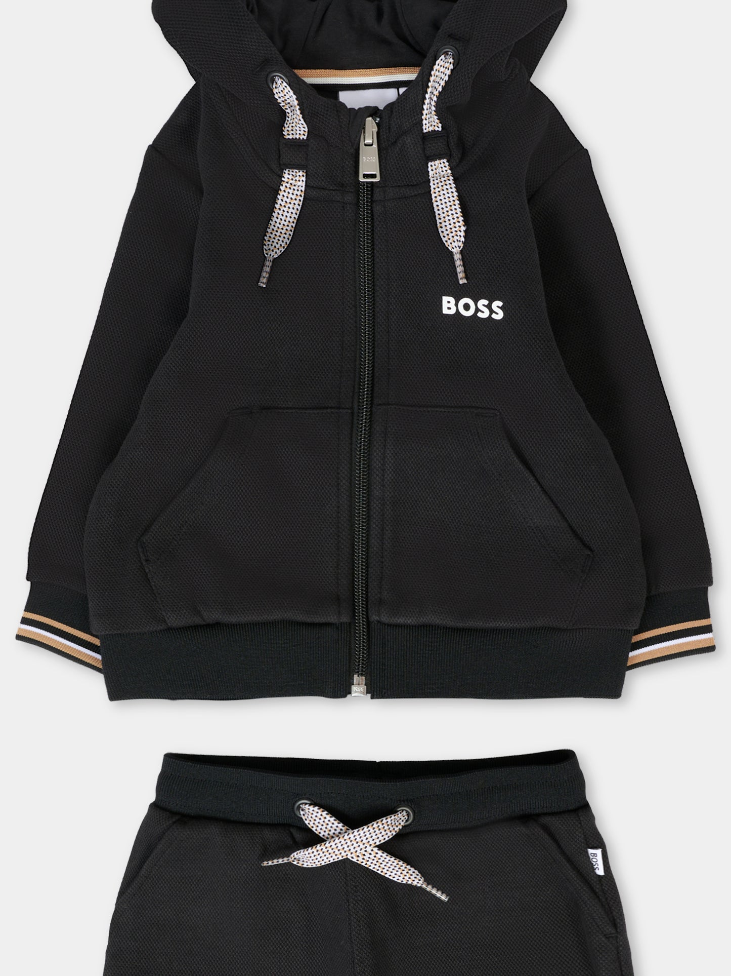Completo nero per neonato con logo,Boss,J52480 09B