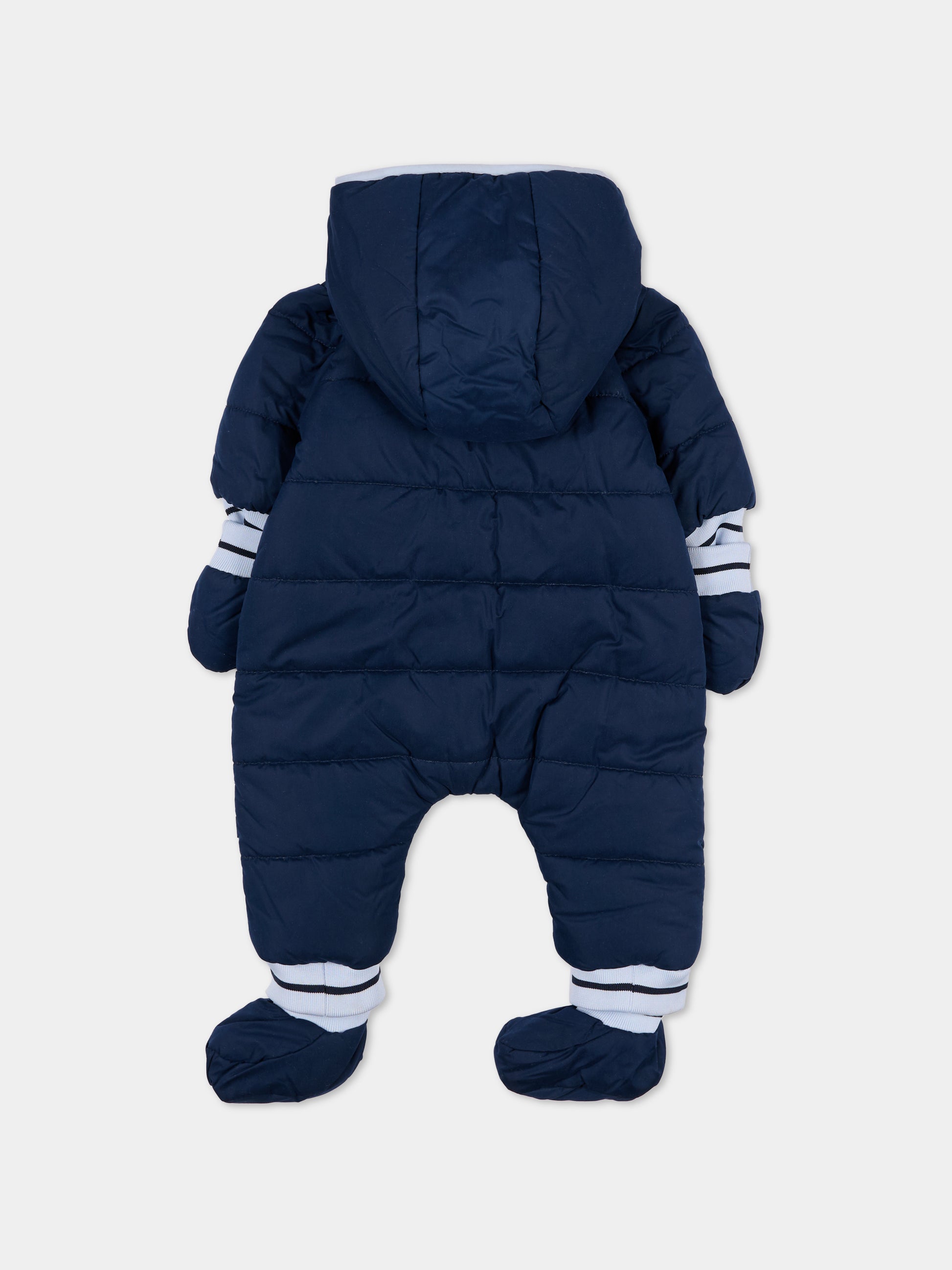 Piumino blu per neonato con logo,Boss,J52516 849