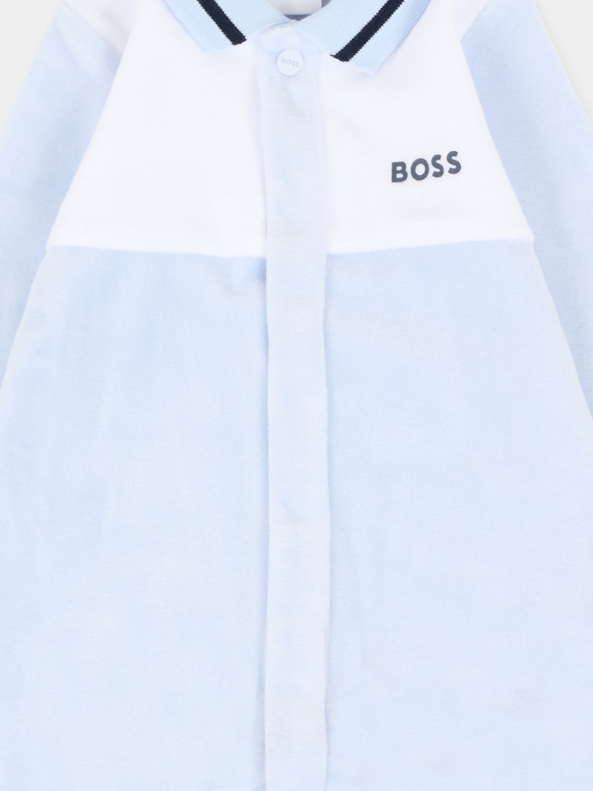 Tutina celeste per neonato con logo,Boss,J52522 771