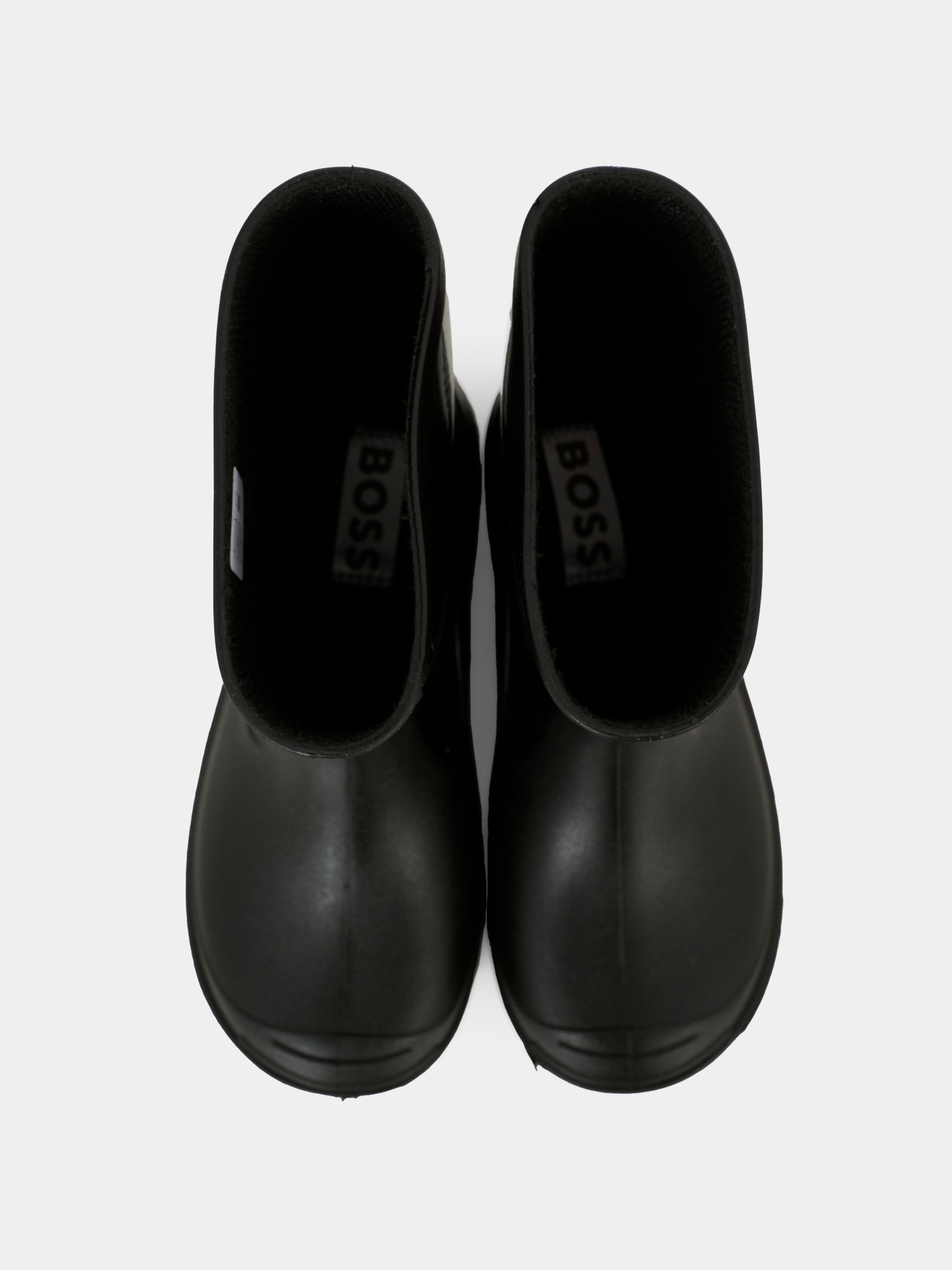 Stivali neri da pioggia per bambino con logo bianco,Boss,J52581 09B