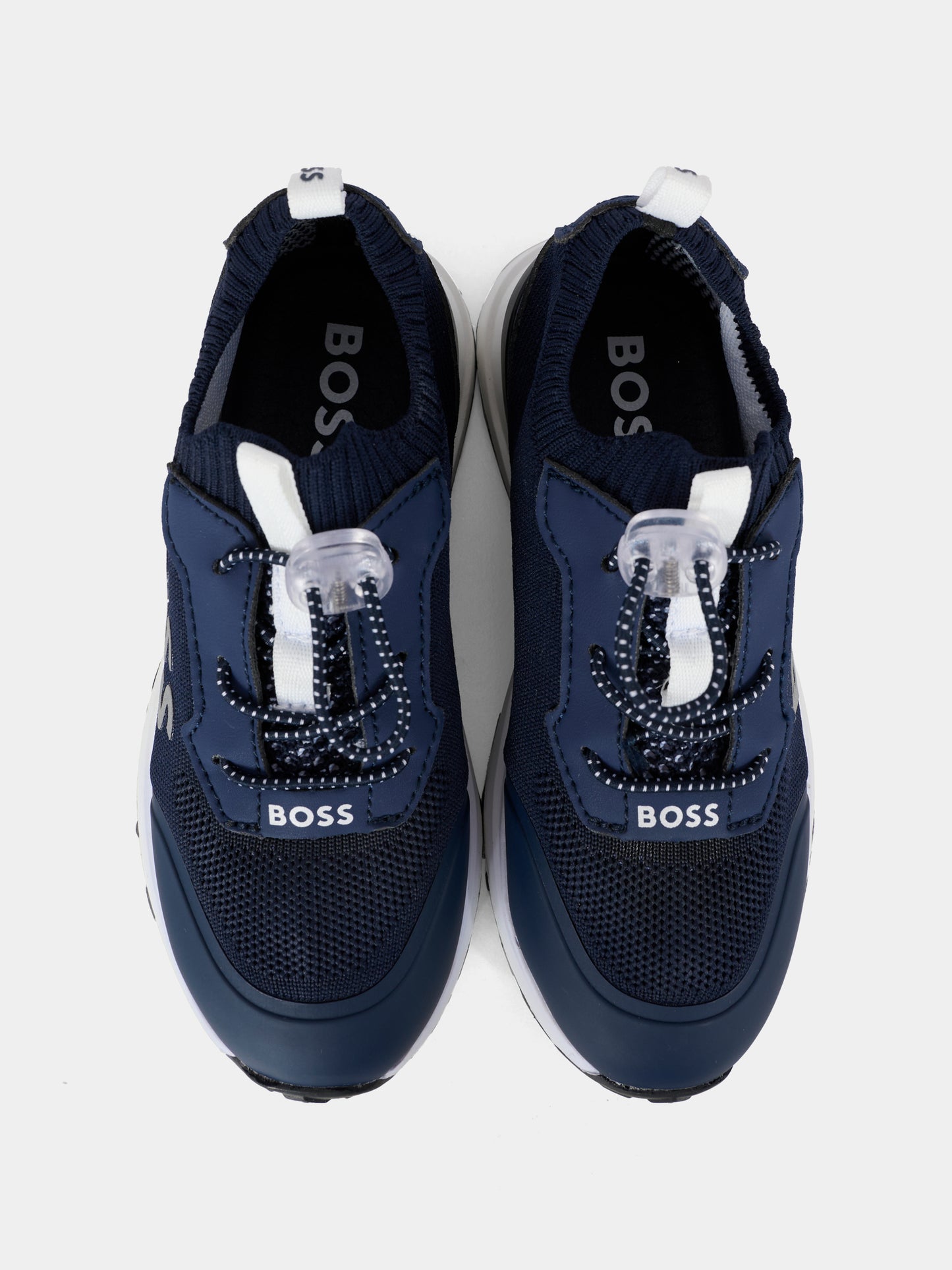 Sneakers blu per bambino con logo,Boss,J52583 849