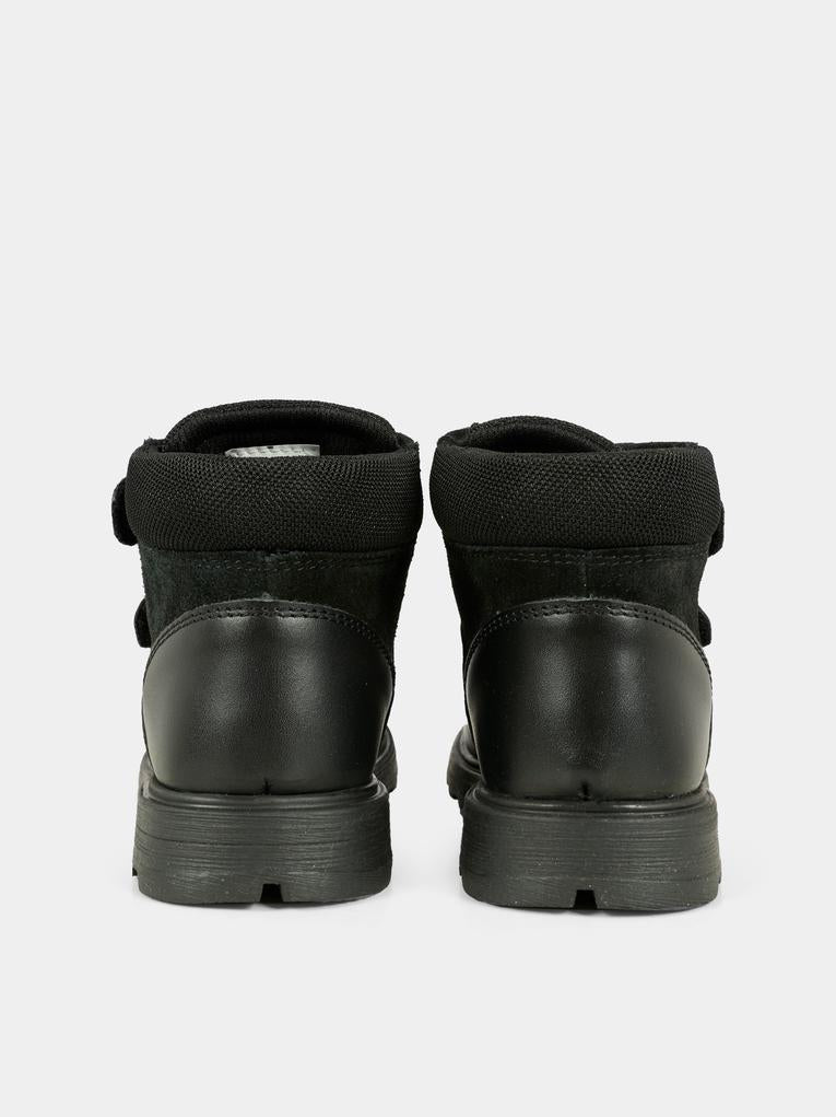 Stivaletti neri per neonato e bambino con logo,Boss,J52587 09B