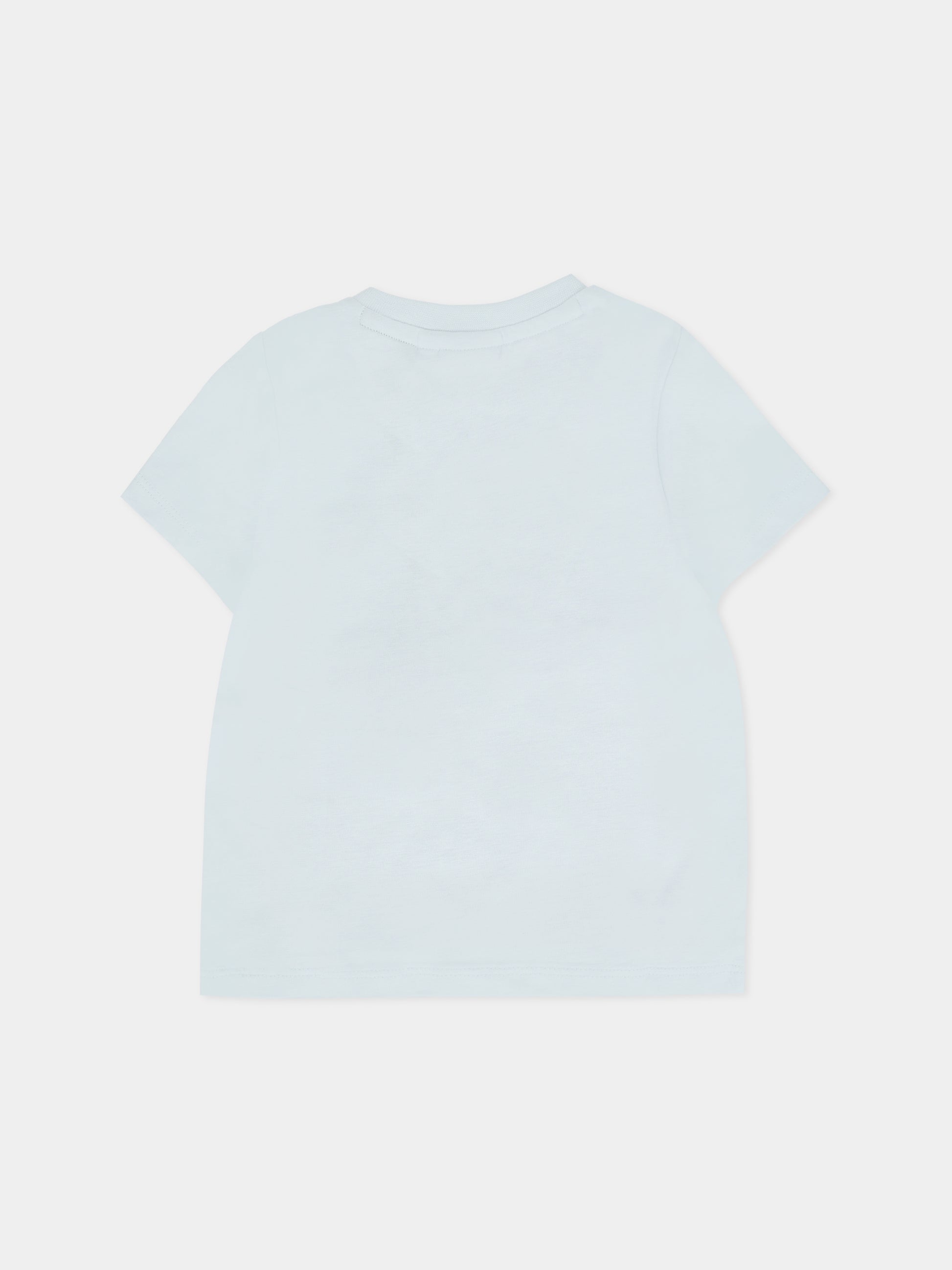 T-shirt celeste per neonato con logo,Boss,J52712 791