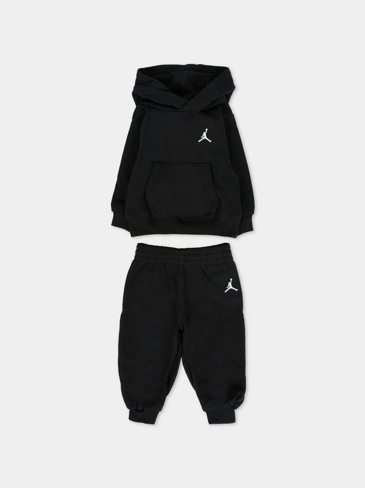 Completo nero per neonato con jumpman,Jordan,65F123 023