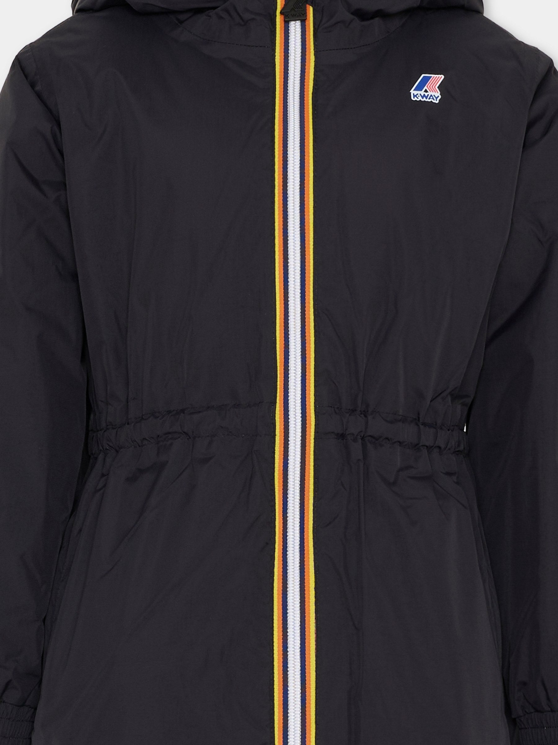 Piumino Le Vrai 4.0 Delia nero per bambina con logo,K-way,K61349W USY