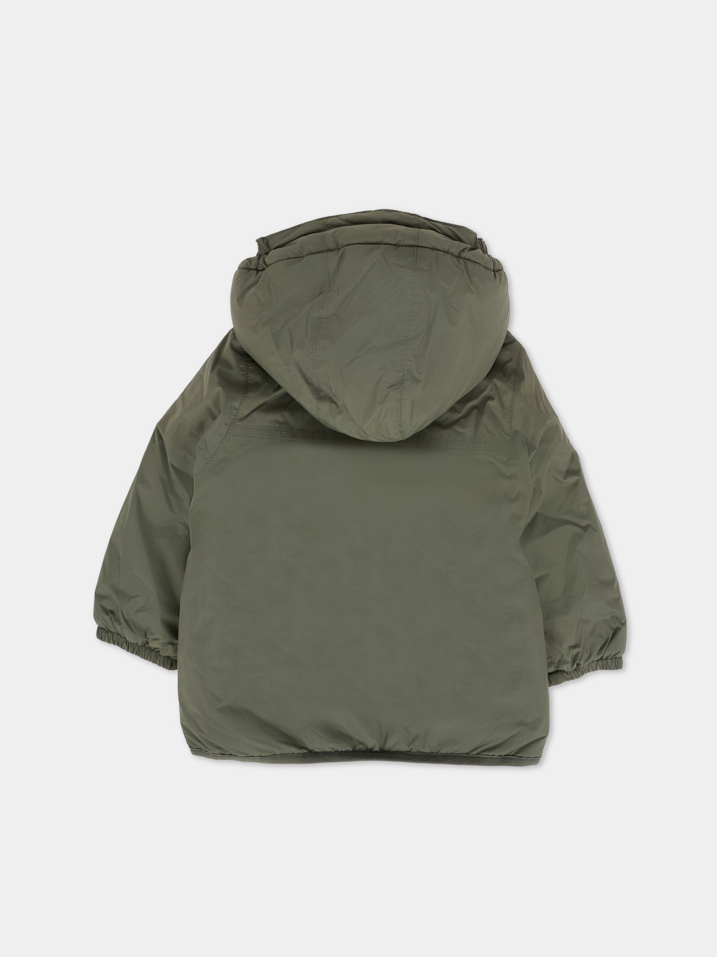 Giubbotto verde Claudine Orsetto per neonato con logo,K-way,K7142RW WMR