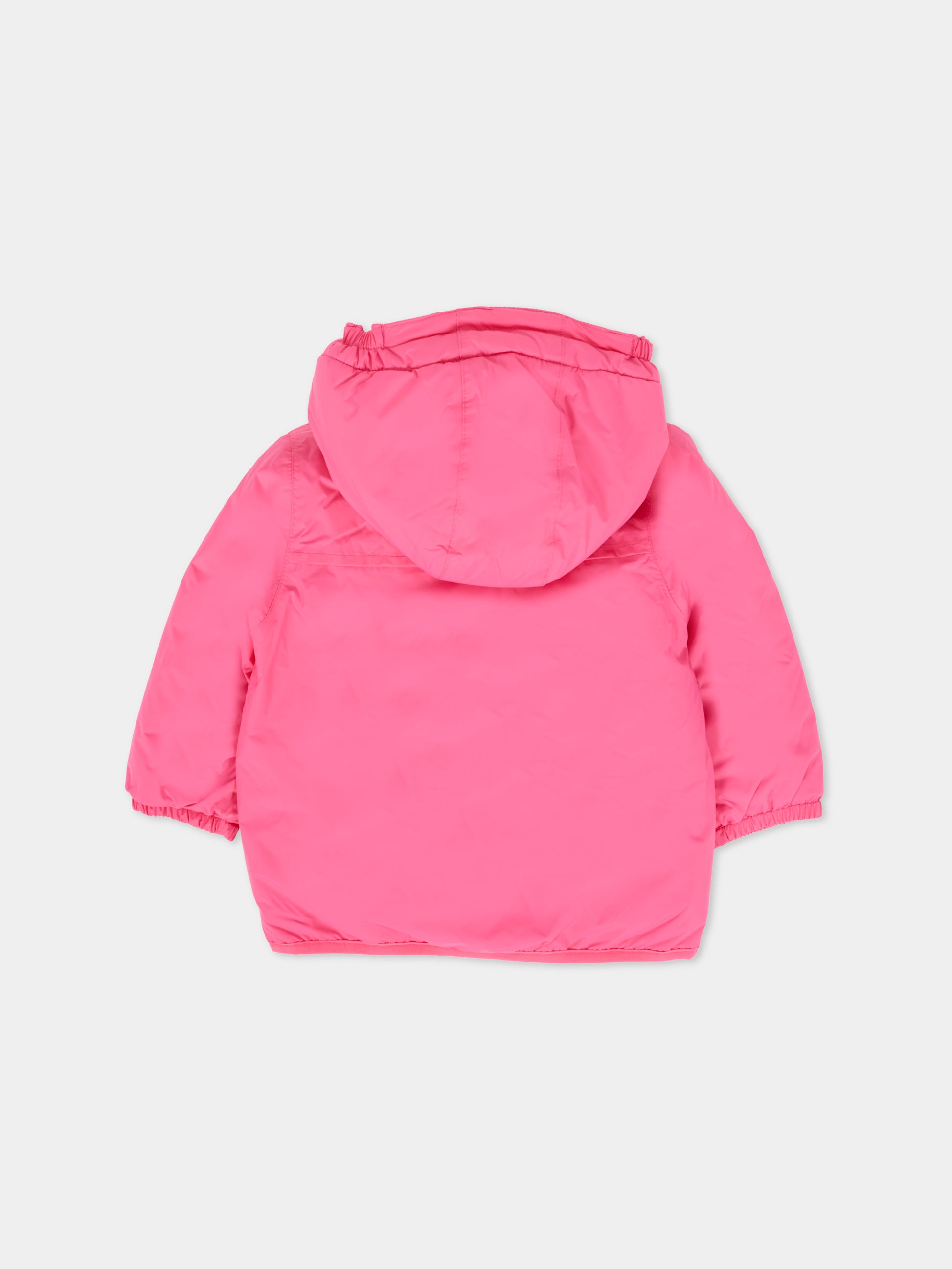 Giubbotto fucsia Claudine Orsetto per neonata con logo,K-way,K7142RW Z11