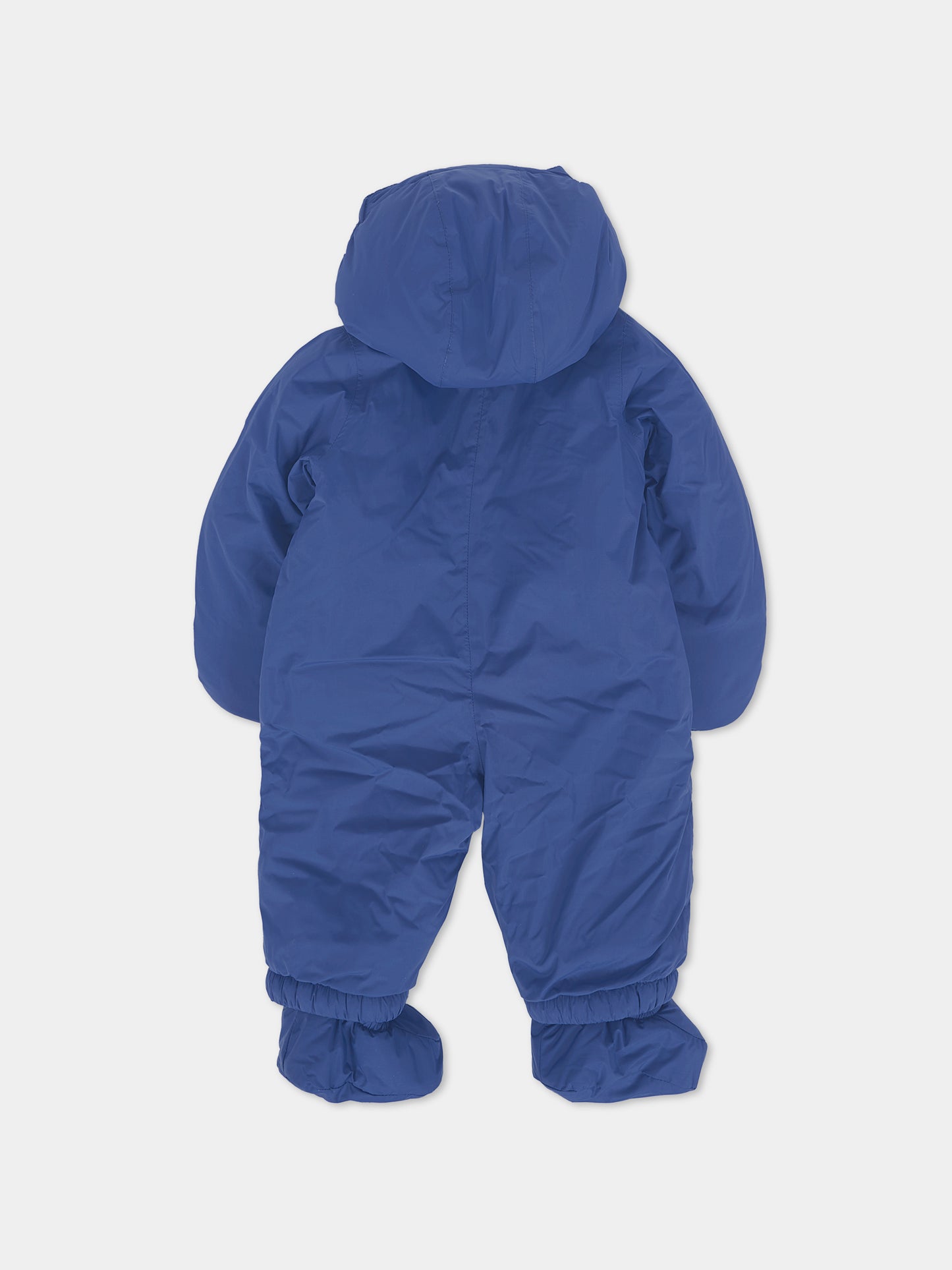 Piumino blu Snotty Orsetto per neonato con logo,K-way,K8134PW 867