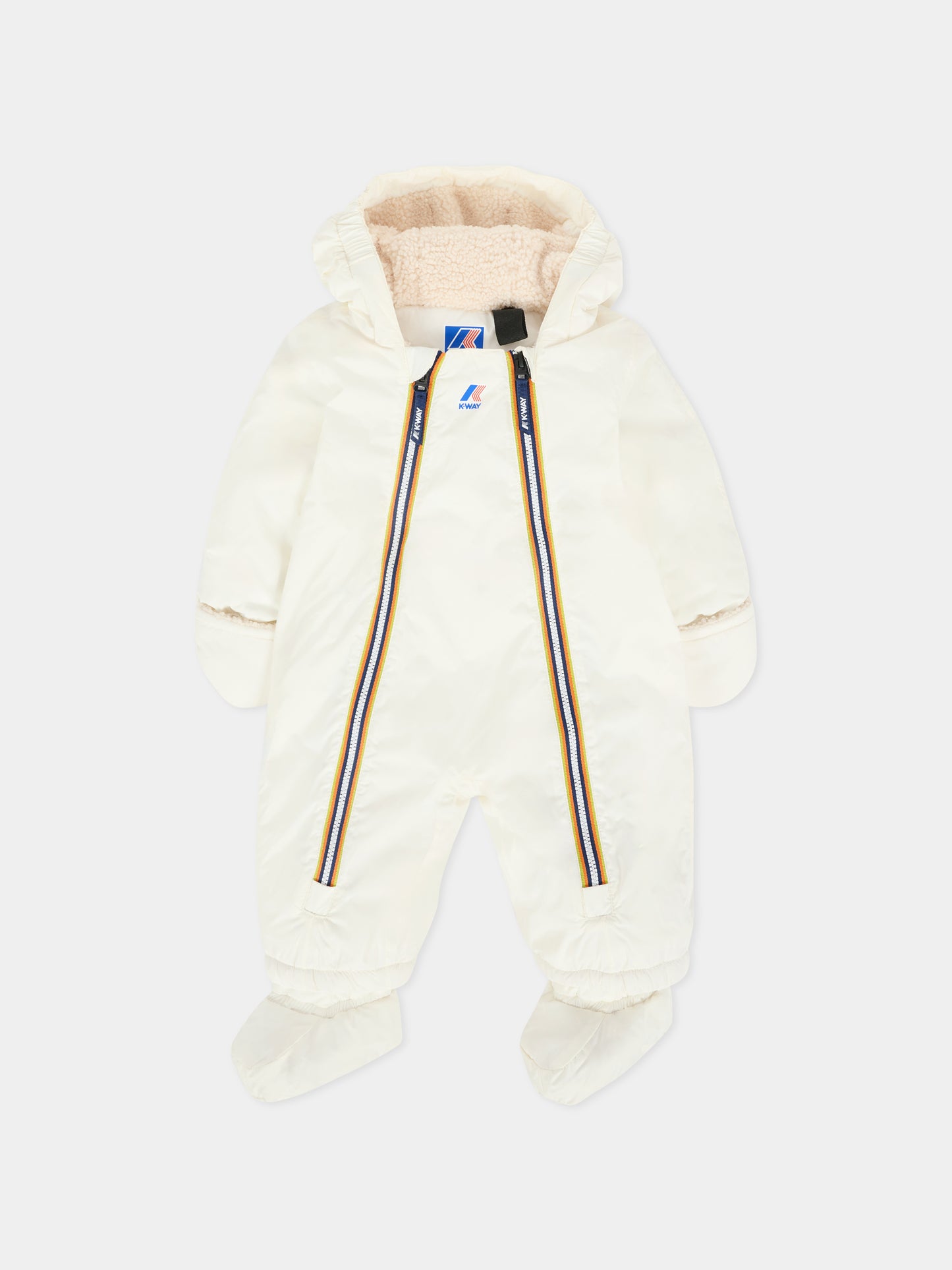 Piumino bianco Snotty Orsetto per neonati con logo,K-way,K8134PW X42