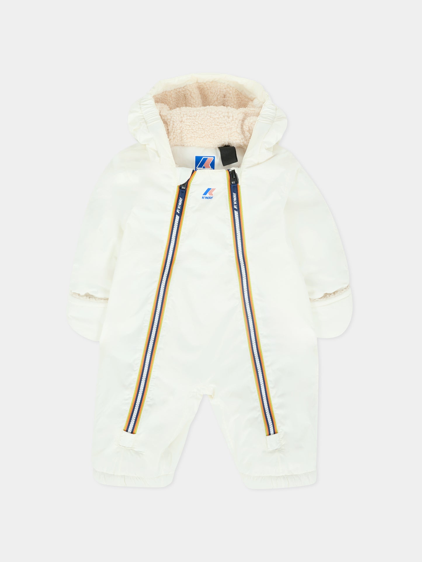 Piumino bianco Snotty Orsetto per neonati con logo,K-way,K8134PW X42