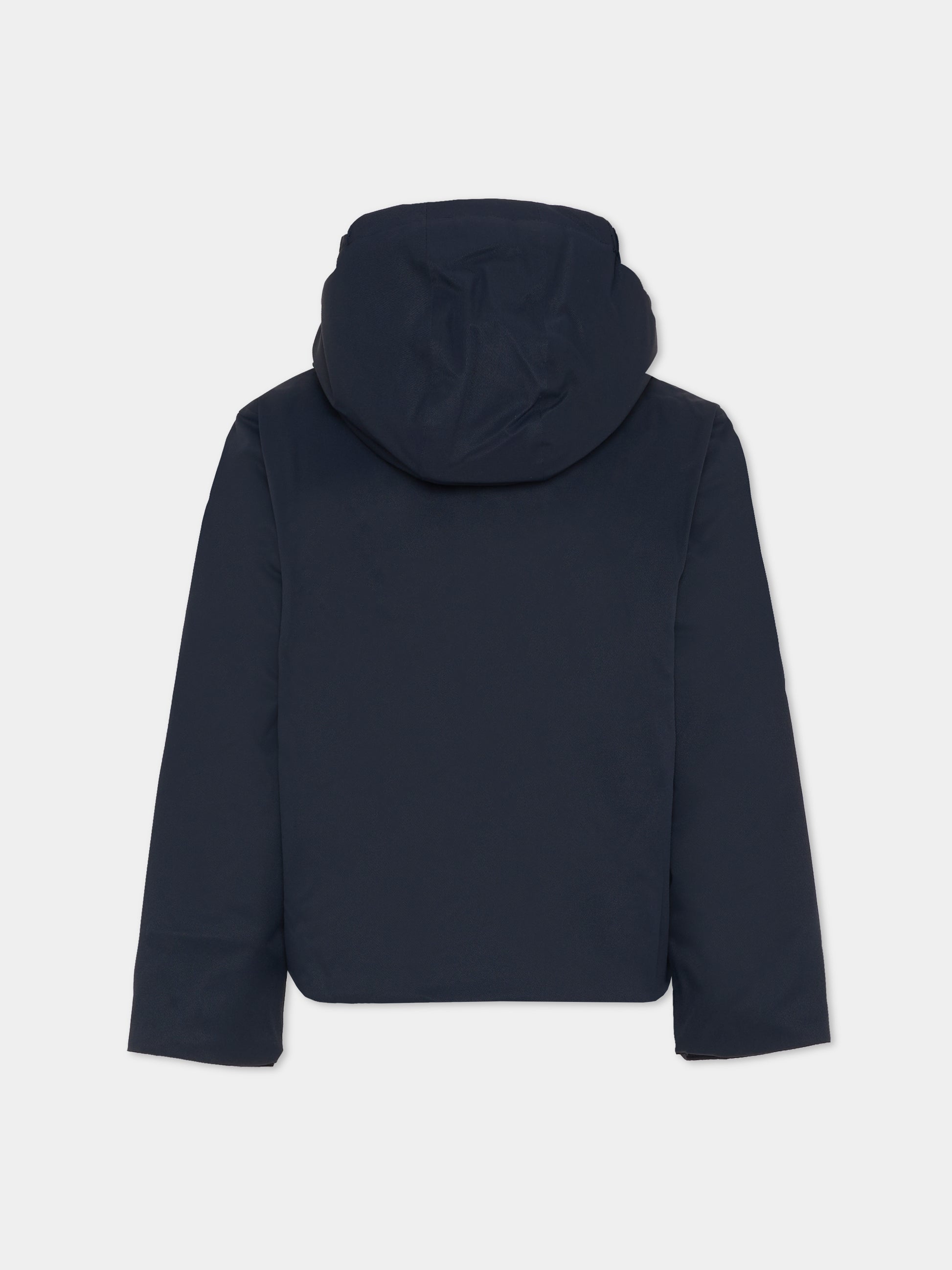Giubbotto Jacko Twill Marmotta blu per bambino con logo,K-way,K1128FW AL9