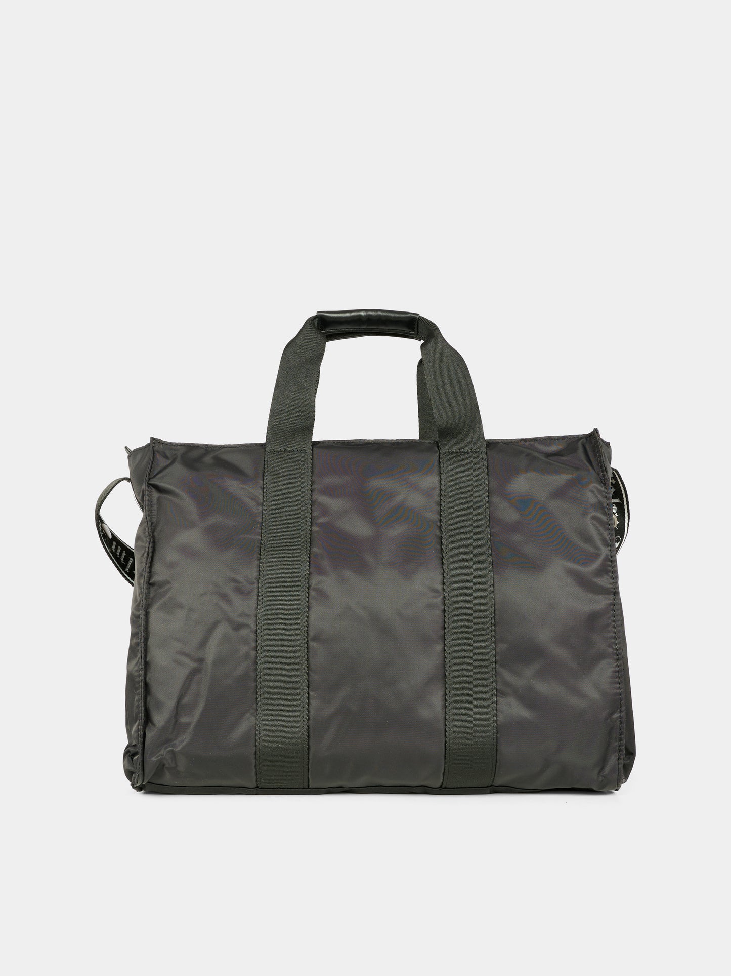 Borsa mamma nera per neonati con logo,Palm Angels,PBXE001C99FAB0011003