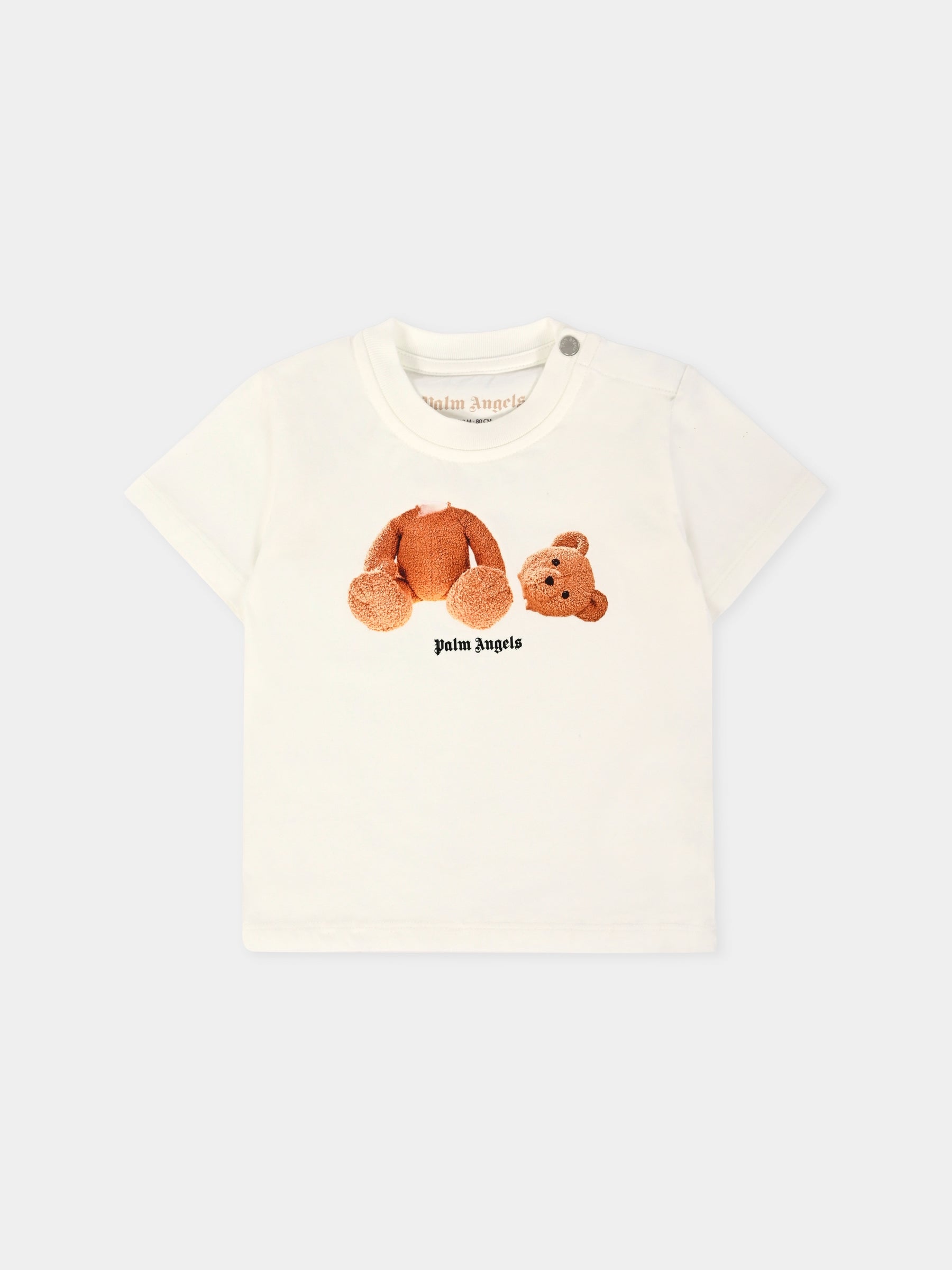 Set t-shirt multicolor per neonata con orso,Palm Angels,PG2X005F25JER0013C60