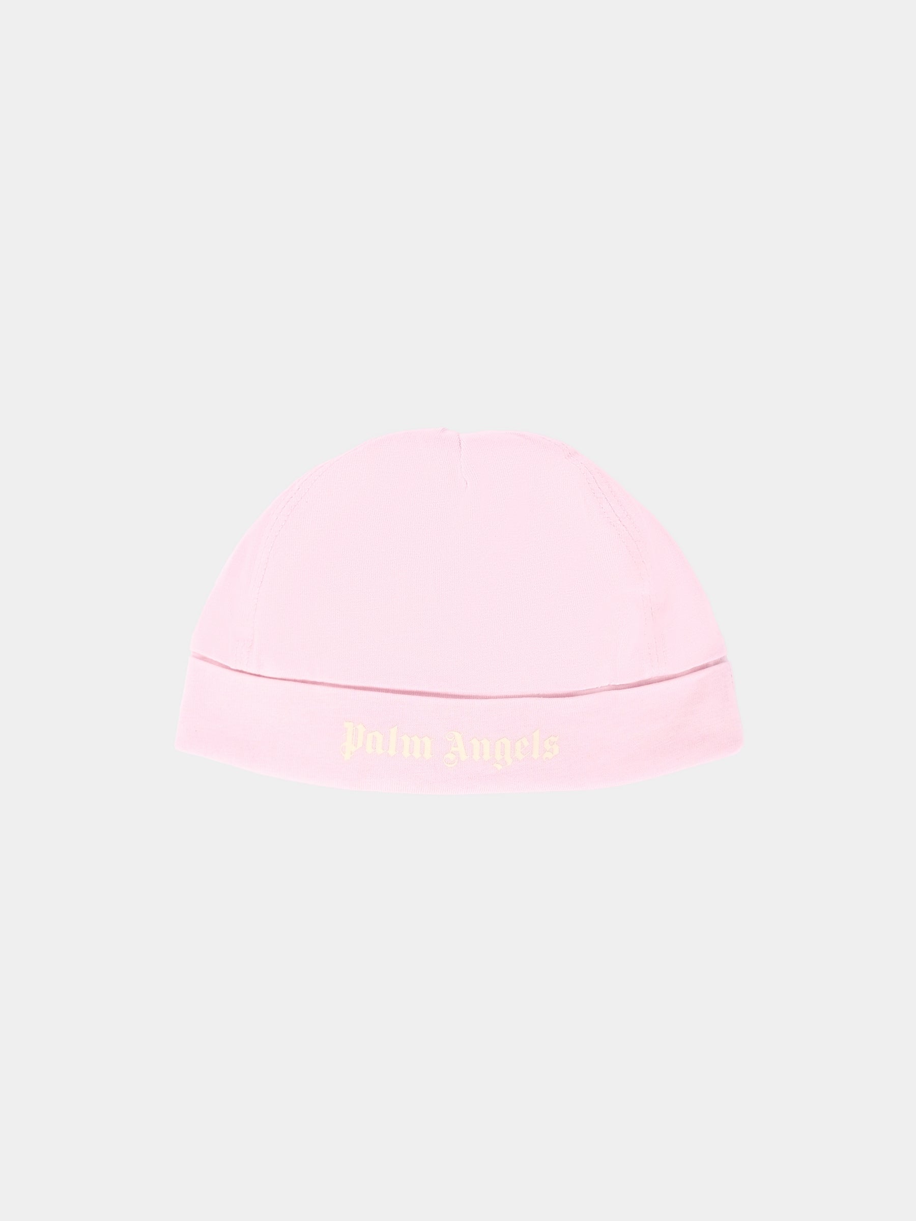 Set tutine rosa per neonata con logo,Palm Angels,PG2X018F25JER0013C03