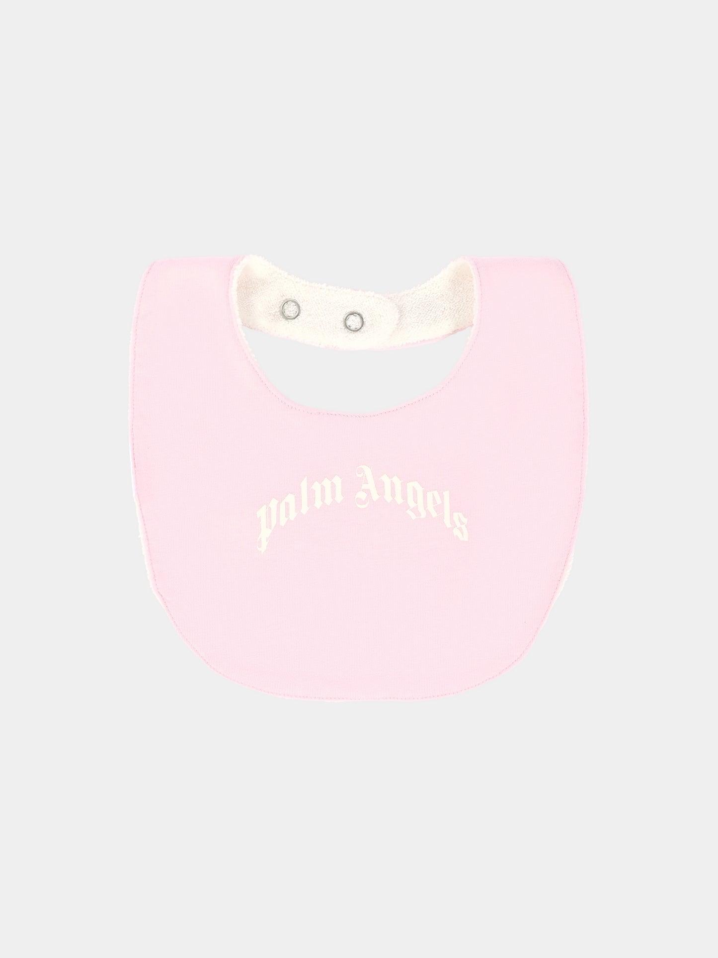 Set tutine rosa per neonata con logo,Palm Angels,PG2X018F25JER0013C03