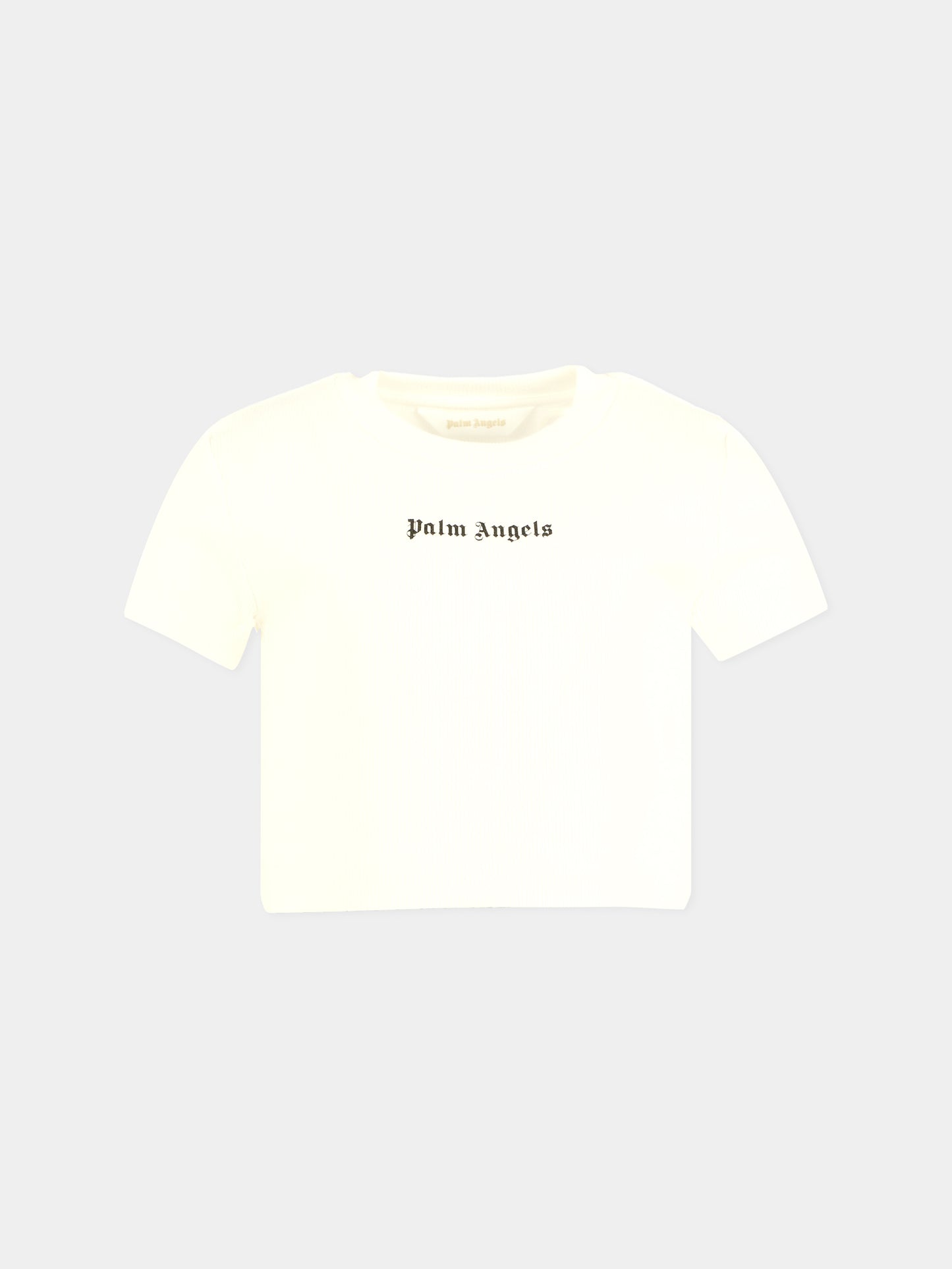 T-shirt bianca per bambina con logo,Palm Angels,PGAA017F25JER0010310