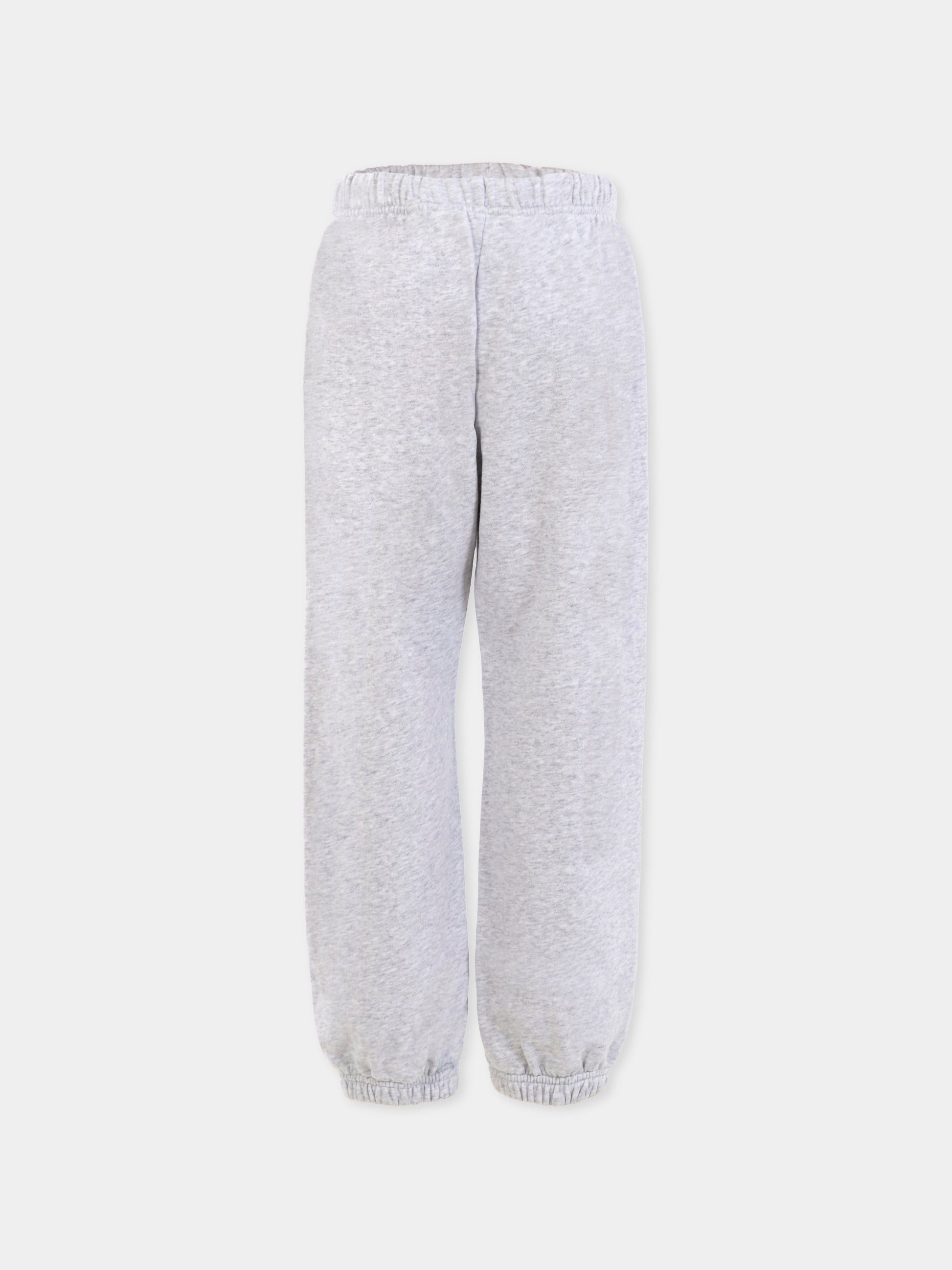 Pantaloni grigi per bambina con logo,Palm Angels,PGCH008C99FLE002083B