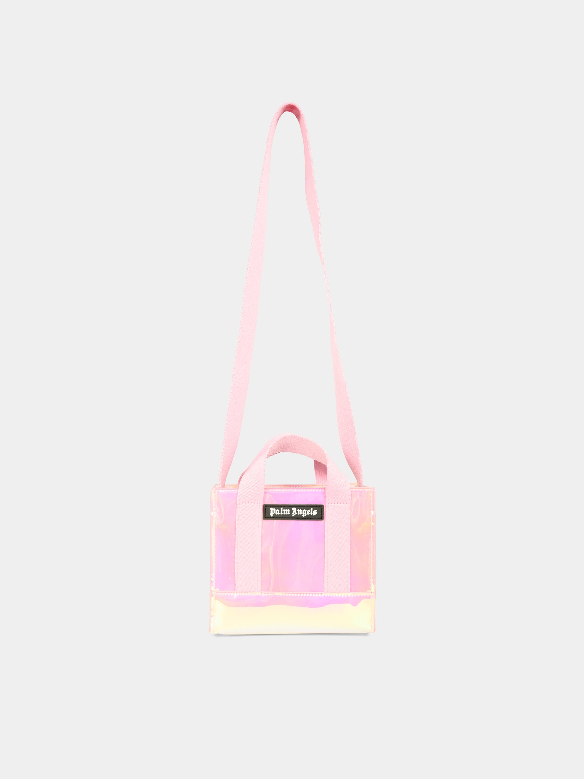 Borsa rosa per bambina con logo,Palm Angels,PGNA003F25FAB0018110