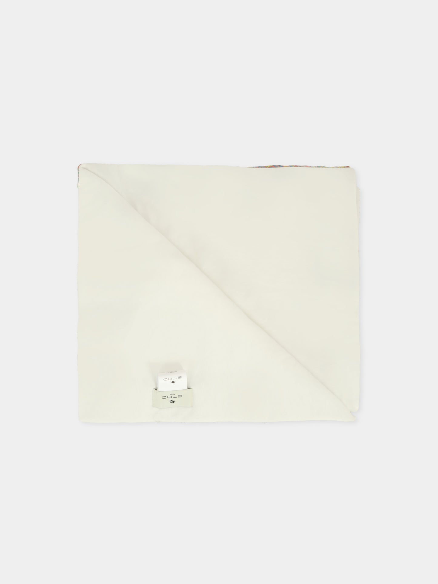 Coperta bianca per neonata con Pegaso e stampa paisley,Etro,GX0540 Z3186 101MC