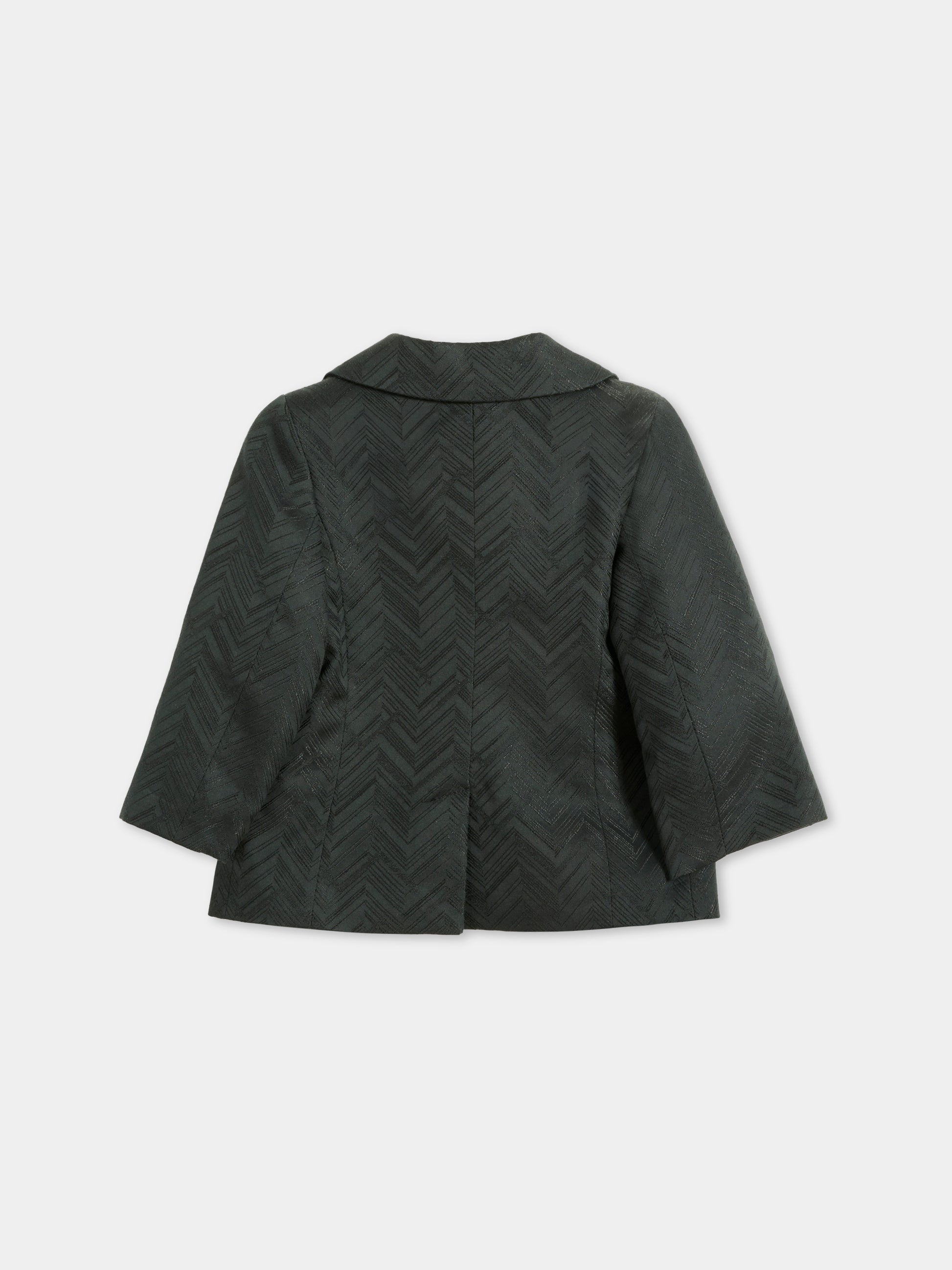 Giacca nera per neonato con motivo chevron,Missoni,MX2504-G0187 930