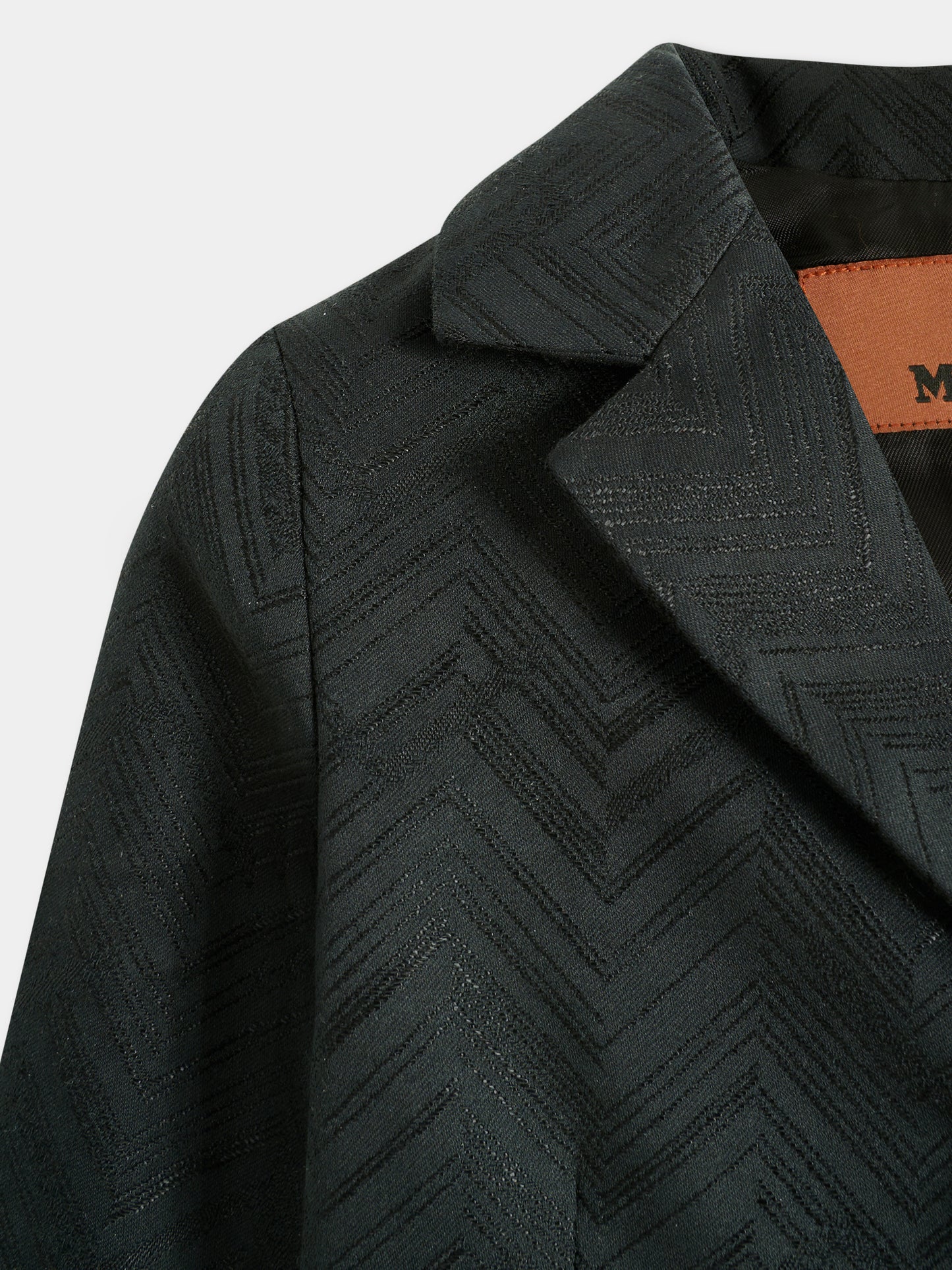 Giacca nera per neonato con motivo chevron,Missoni,MX2504-G0187 930