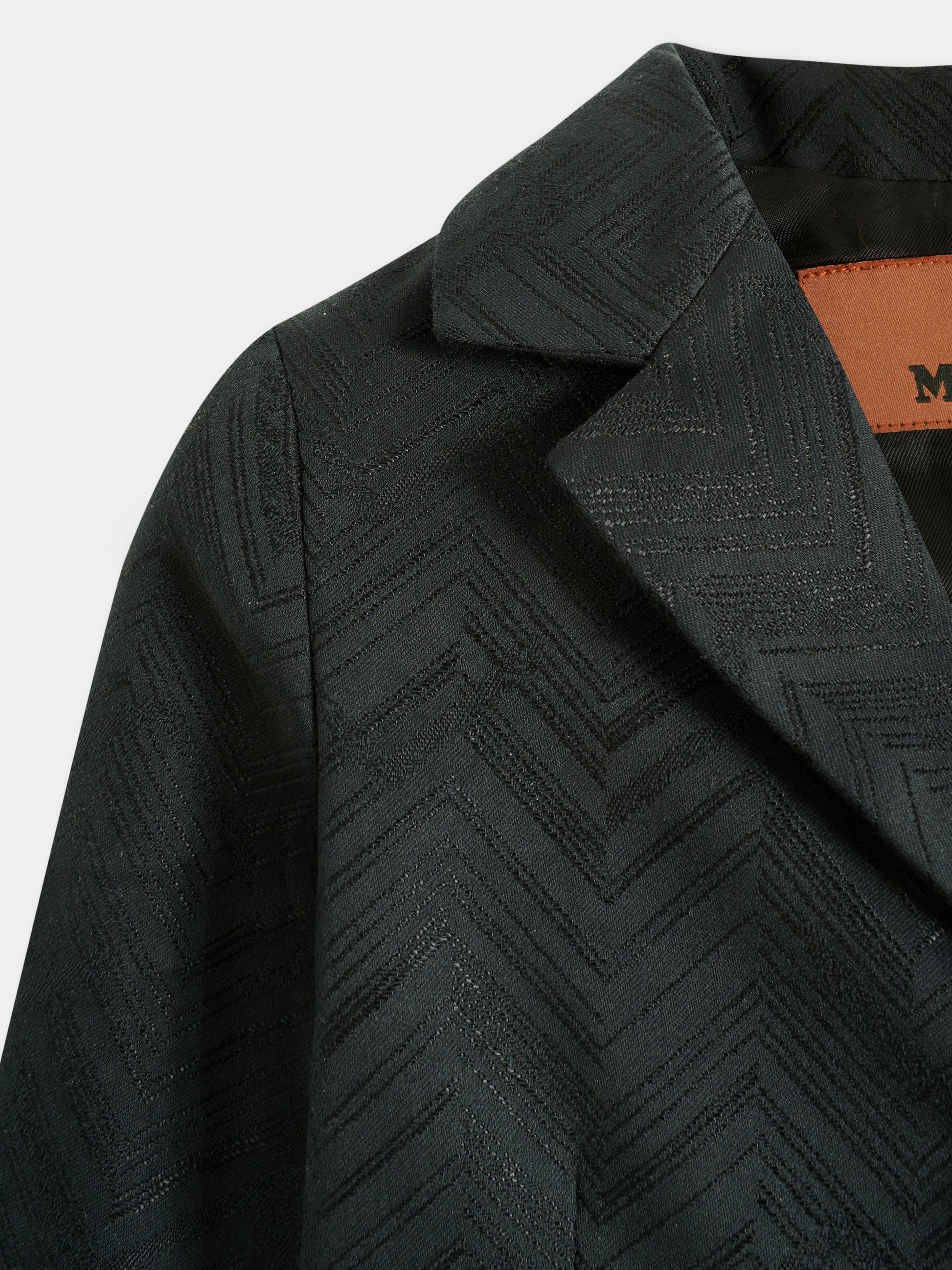 Giacca nera per neonato con motivo chevron,Missoni,MX2504-G0187 930