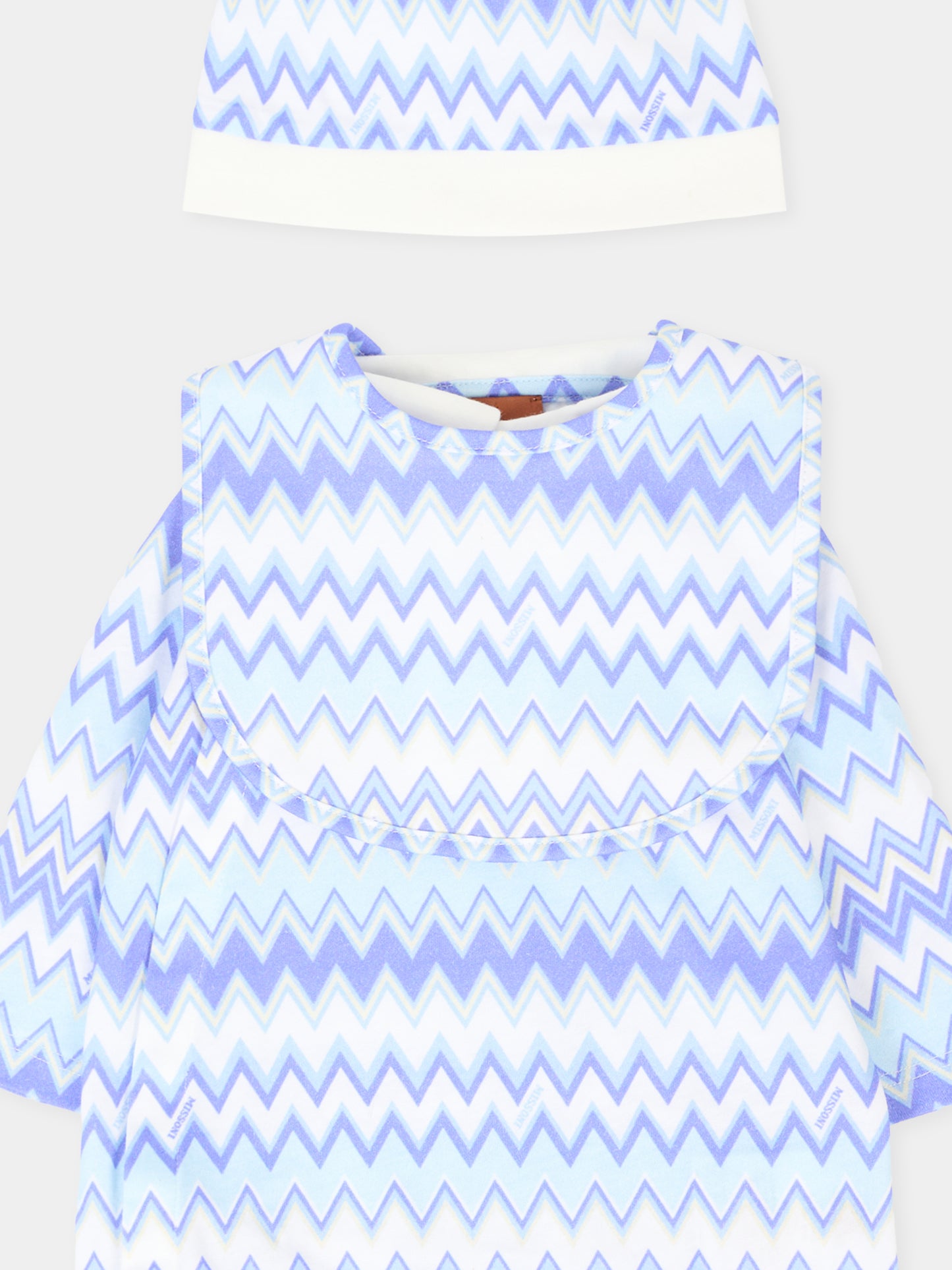Set tutina blu per neonato con motivo chevron,Missoni,MXB520-J0518 100CE