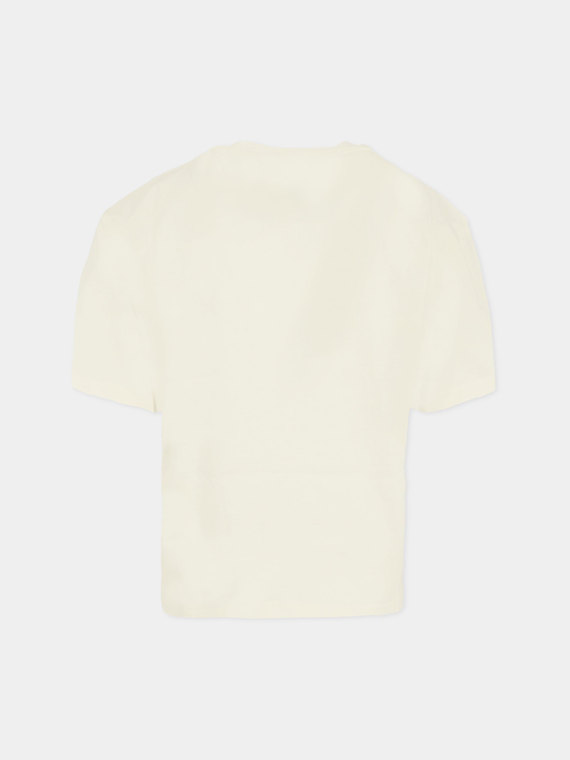 T-shirt avorio per bambini con Curb Basket,Lanvin Petite,N30285 117