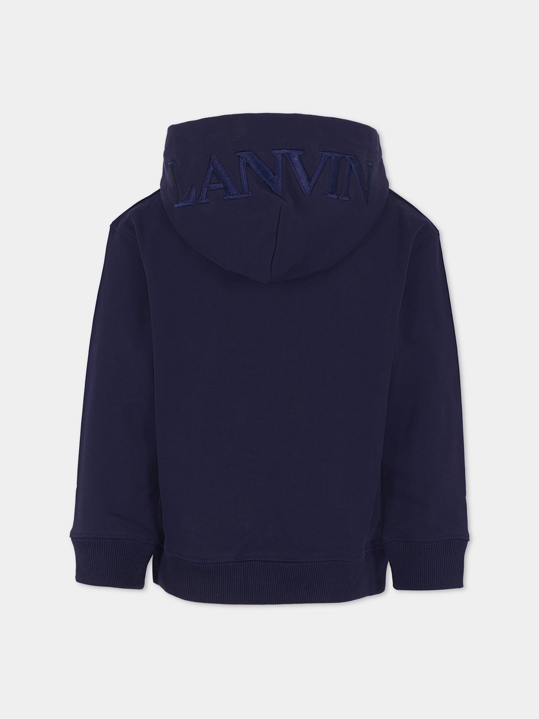Felpa blu per bambino con logo,Lanvin Petite,N30317 868