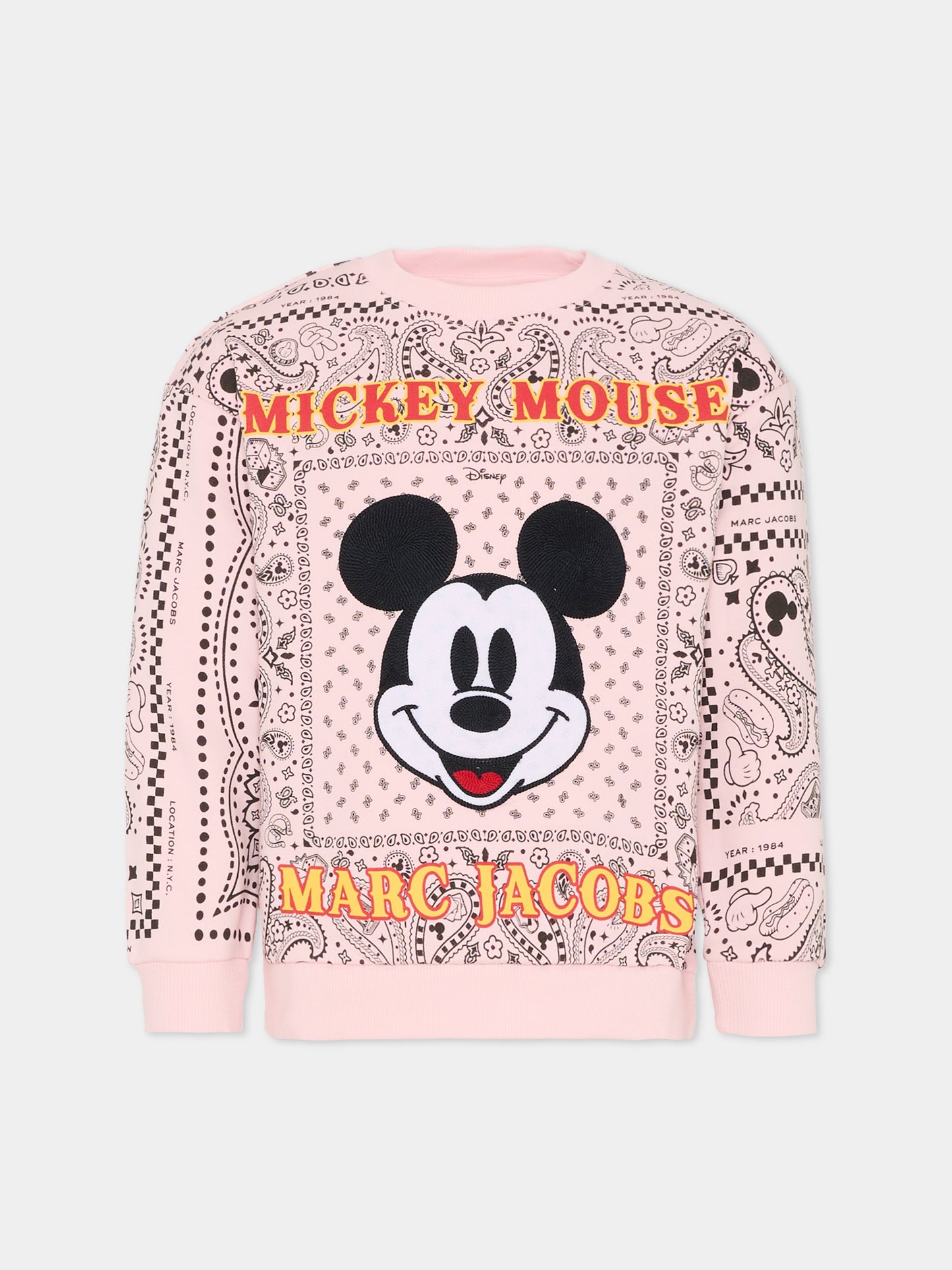 Felpa rosa per bambina con Topolino,Marc Jacobs,W60575 475