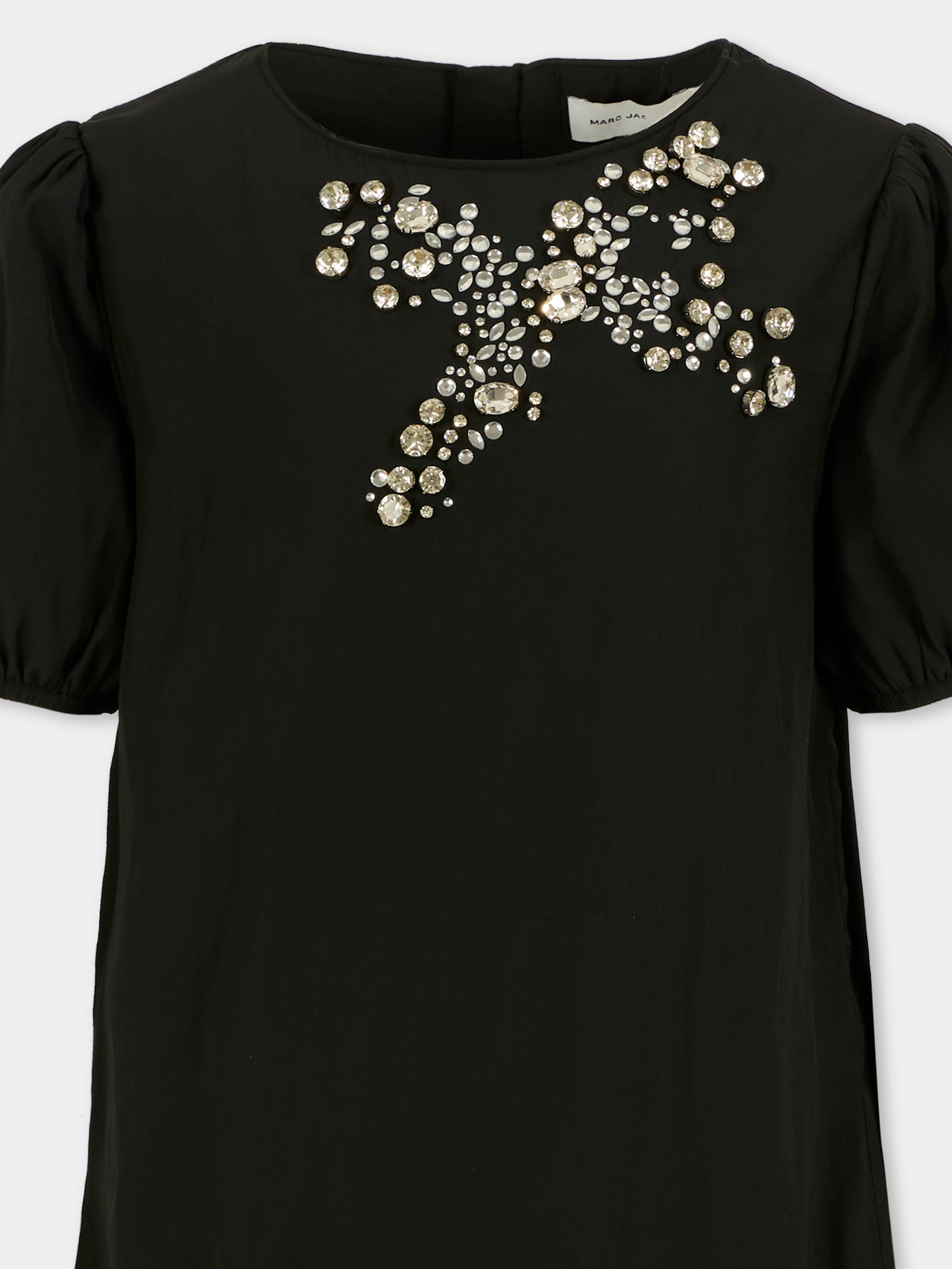 Vestito nero per bambina con fiocco,Marc Jacobs,W60616 09B