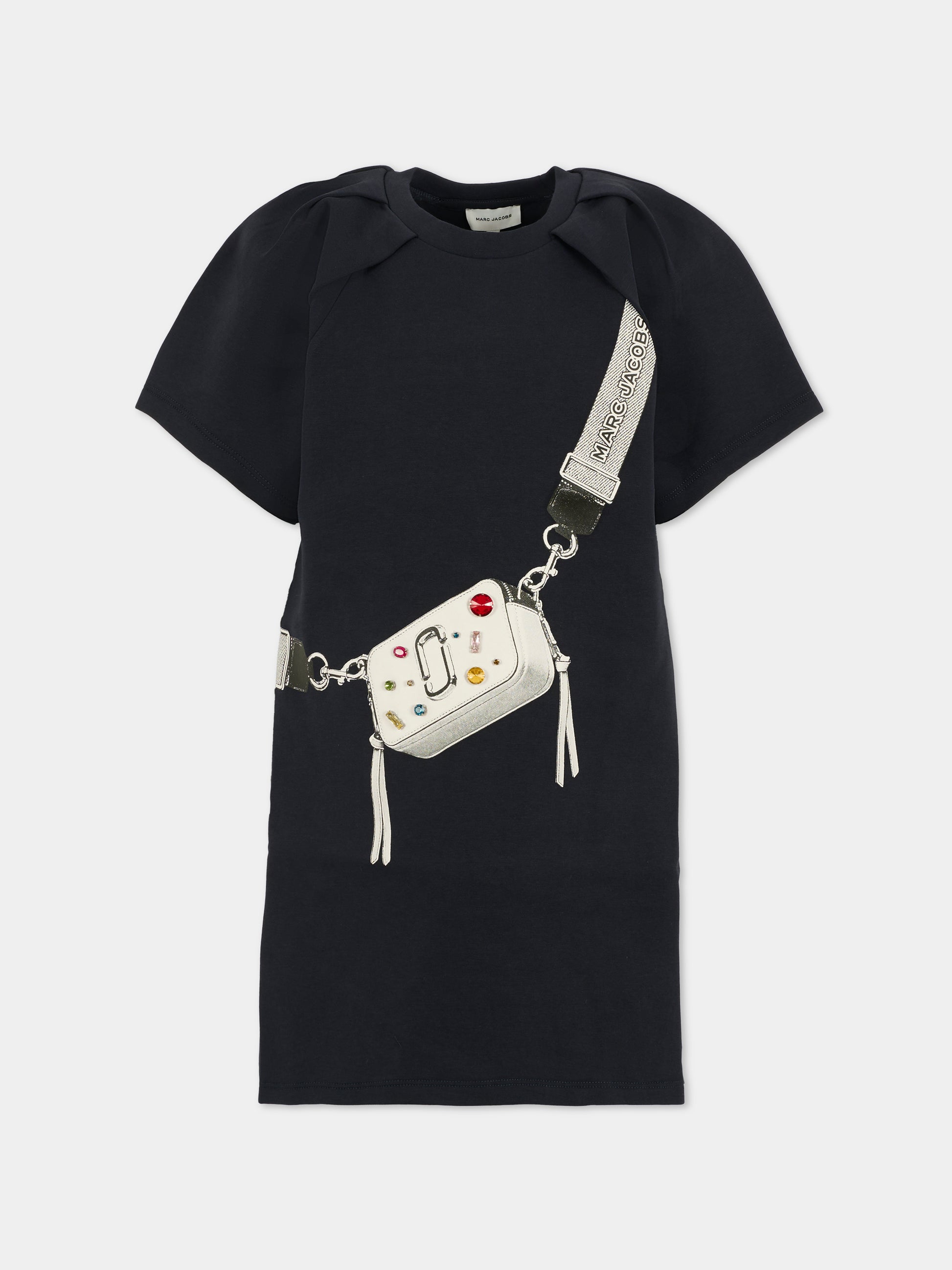 Vestito blu per bambina con stampa borsa,Marc Jacobs,W60617 84E