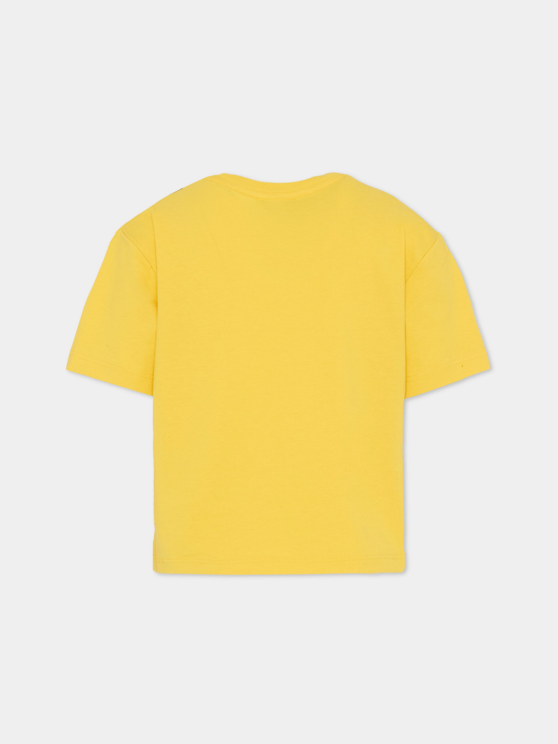 T-shirt gialla per bambino con stampa marsupio,Marc Jacobs,W60643 526