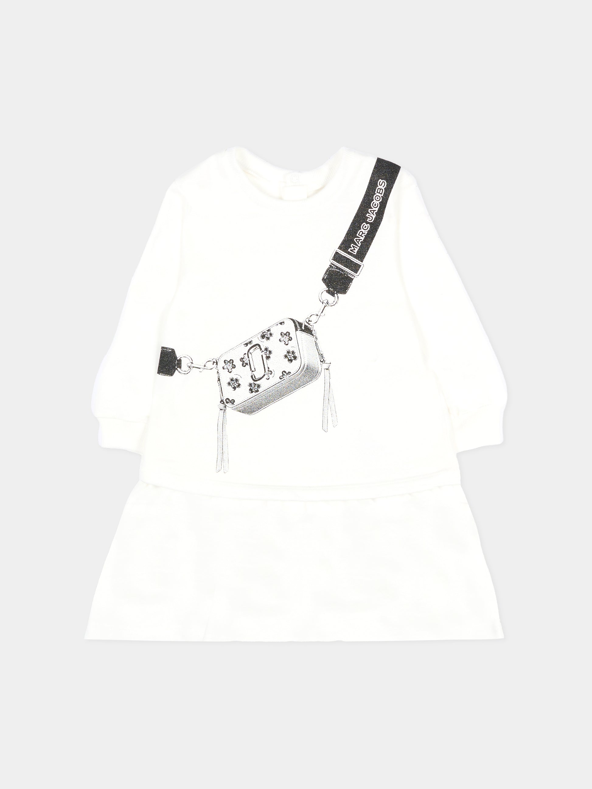 Vestito avorio per neonata con stampa borsa,Marc Jacobs,W60667 126