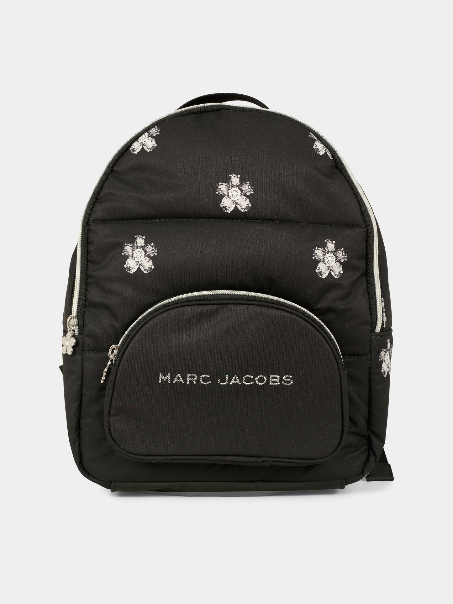 Zaino nero per bambina con fiori,Marc Jacobs,W60683 09B
