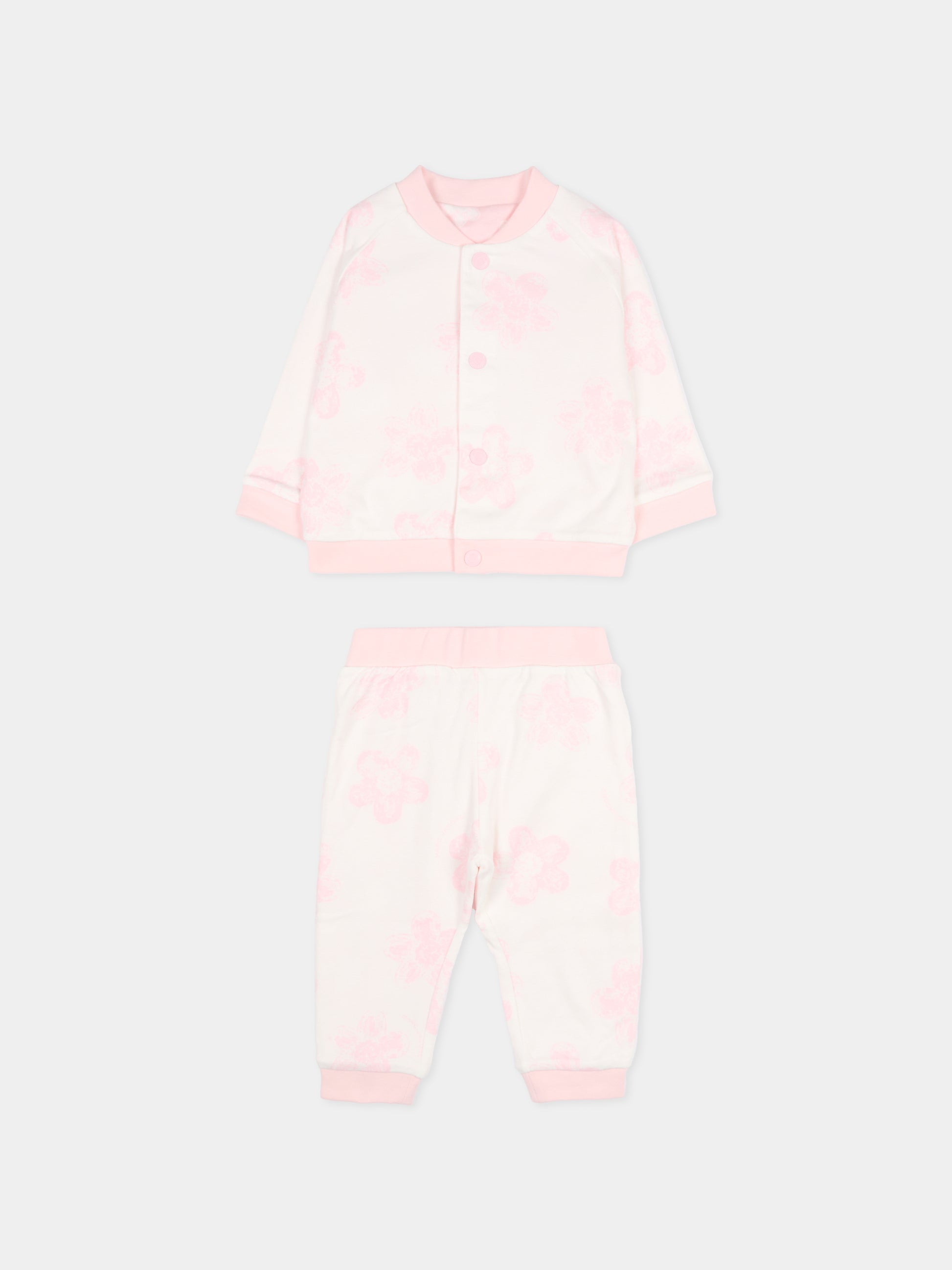 Completo reversibile rosa per neonata con fiori,Marc Jacobs,W60693 475