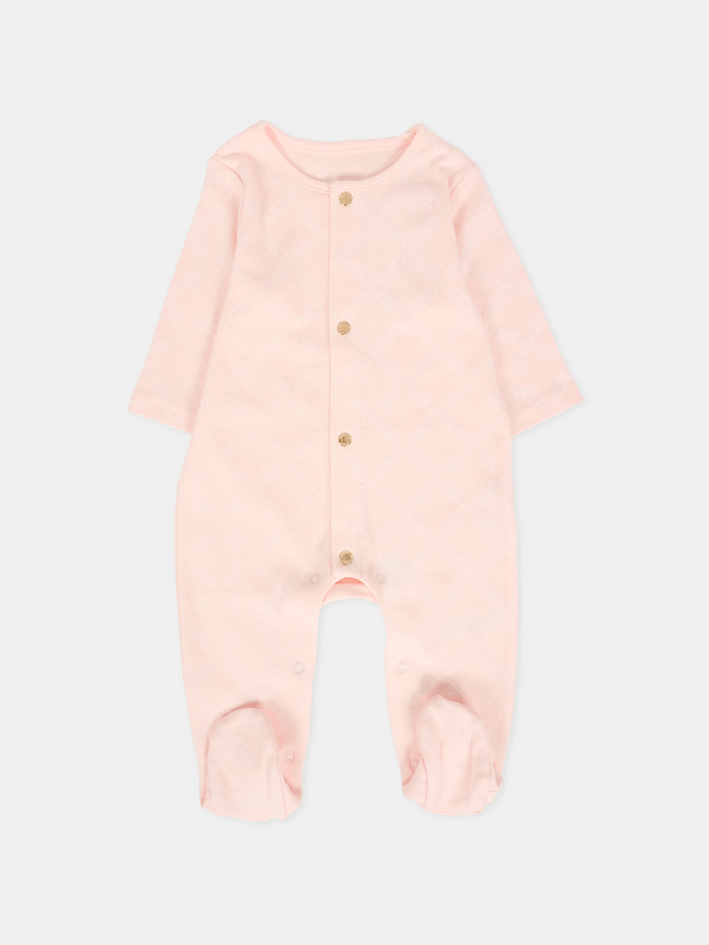 Set tutina rosa per neonata con logo,Michael Kors,R30503 46M