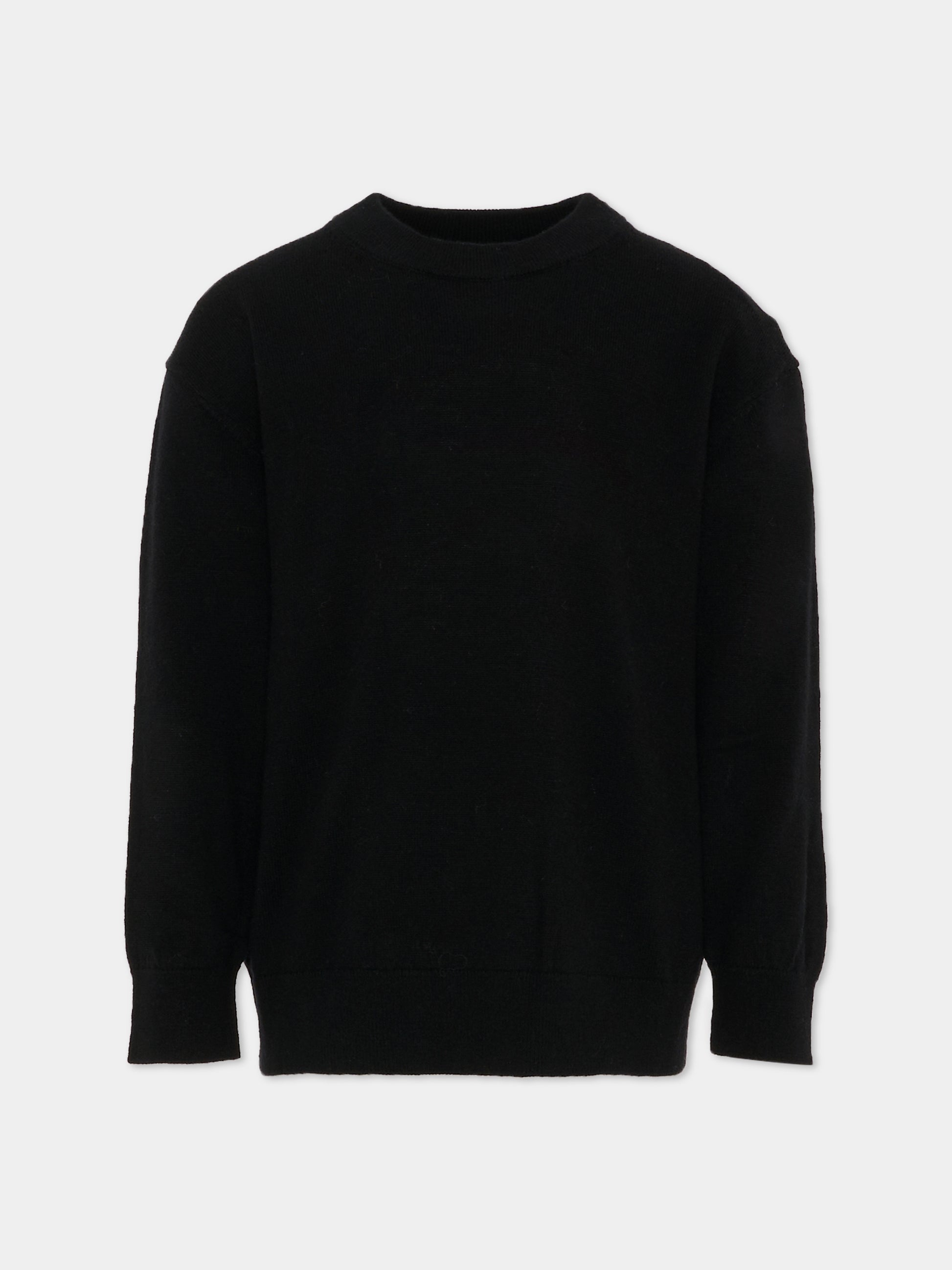 Maglione nero per bambini con logo,Zadig & Voltaire Kids,X60481 09B
