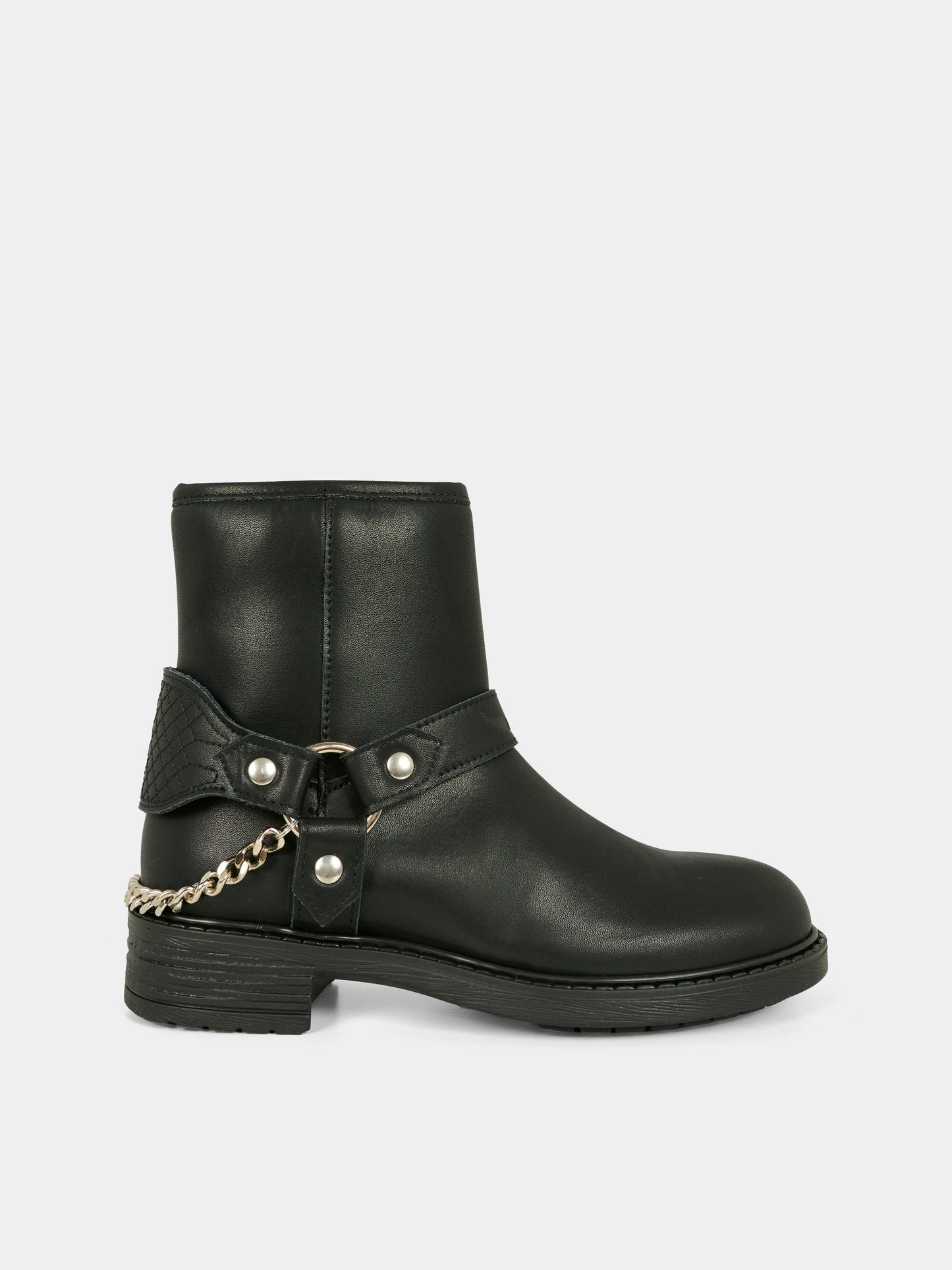 Stivaletti neri per bambina con ali,Zadig & Voltaire Kids,X60494 09B